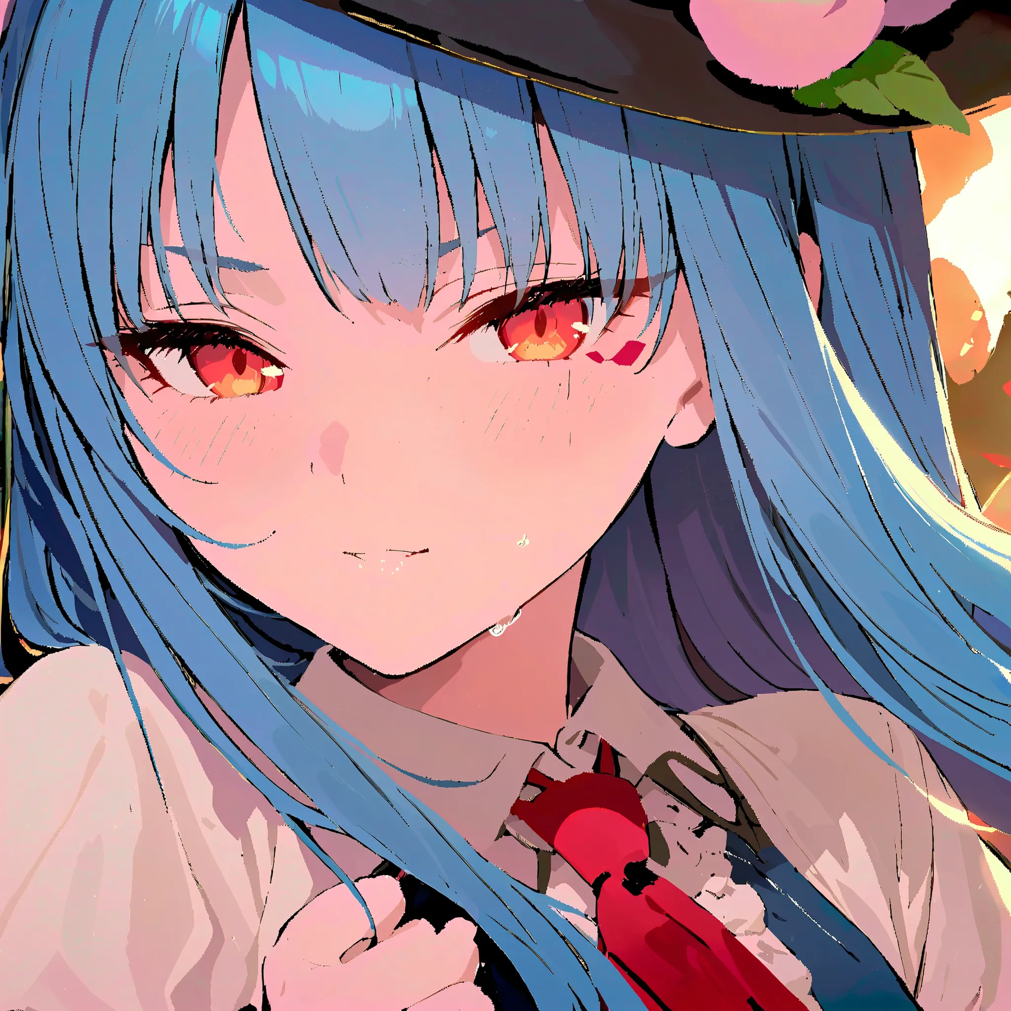 Portrait of People,\(Eye details\),\(Facial features details\),(\(Clothes Details Details\)\),Super Detailed,(best quality),((masterpiece)),(high resolution),original,extremely,irene,1girl,(/hinanawi tenshi/),upper body,