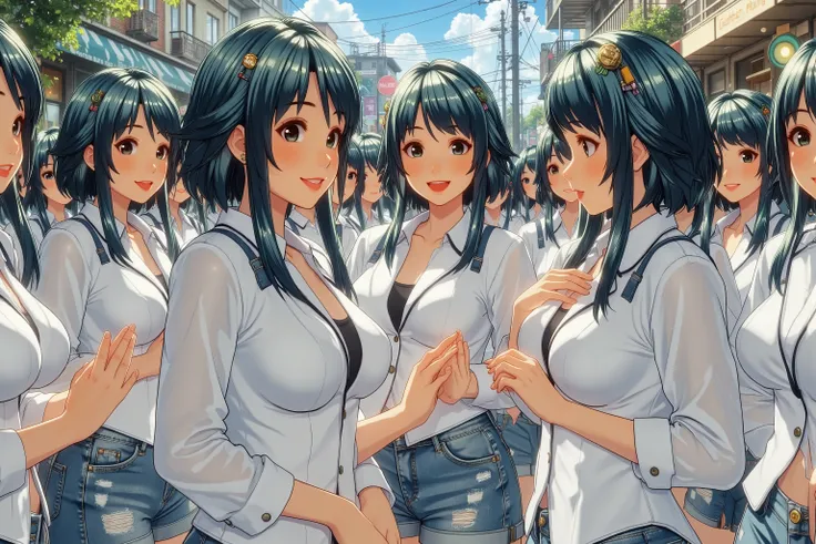 (((Myself=Japanese Beautiful Super Clones multiply girls))), (((((Myself OnlyのSuper Clones multiply girlsが大量増殖して超大群衆のMyself OnlyのSuper Clones multiply girlsと熱愛や溺愛してラブ抱擁した描写, Myself OnlyのSuper Clones multiply girlsはMyself OnlyのSuper Clones multiply girlsと体や...