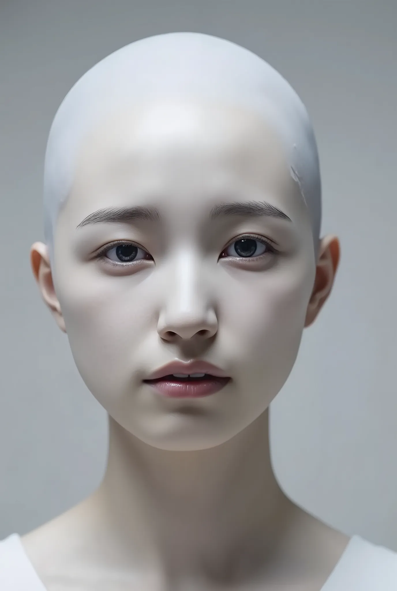 Create an head shot face, frontal face, look frontal face, please head bald (ioki_mao_flux: 0.5), (IOKI.MAO.FLUX: 0.5), hyperdetailed, maximum fidelity, quality, cinematic, subsurface scattering, maximal attention to correctness and detail, epic, magnifice...