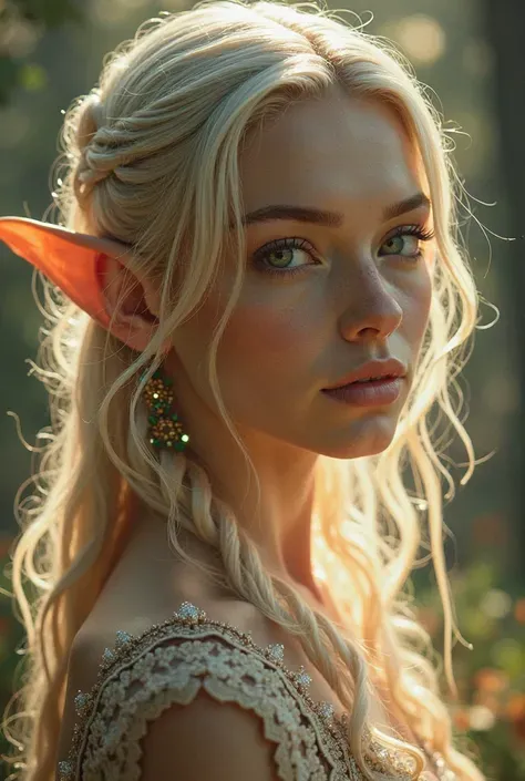 Super detailed beautiful elf girl 30 years old. Ultra HD, 4K, 8 thousand, cinematic ligh