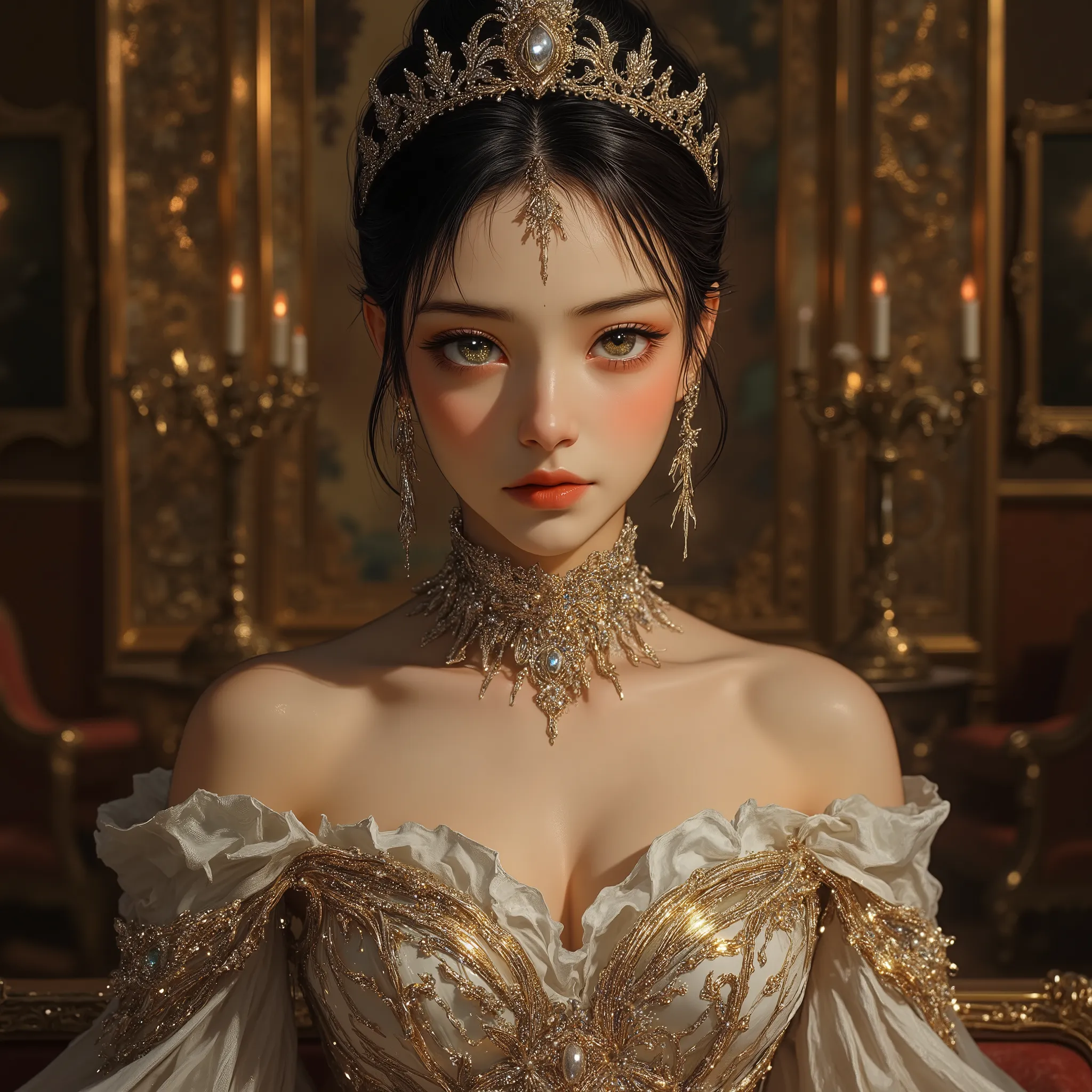 A Beauty woman wears Of Imperial Clothes, Female Beauty Queen