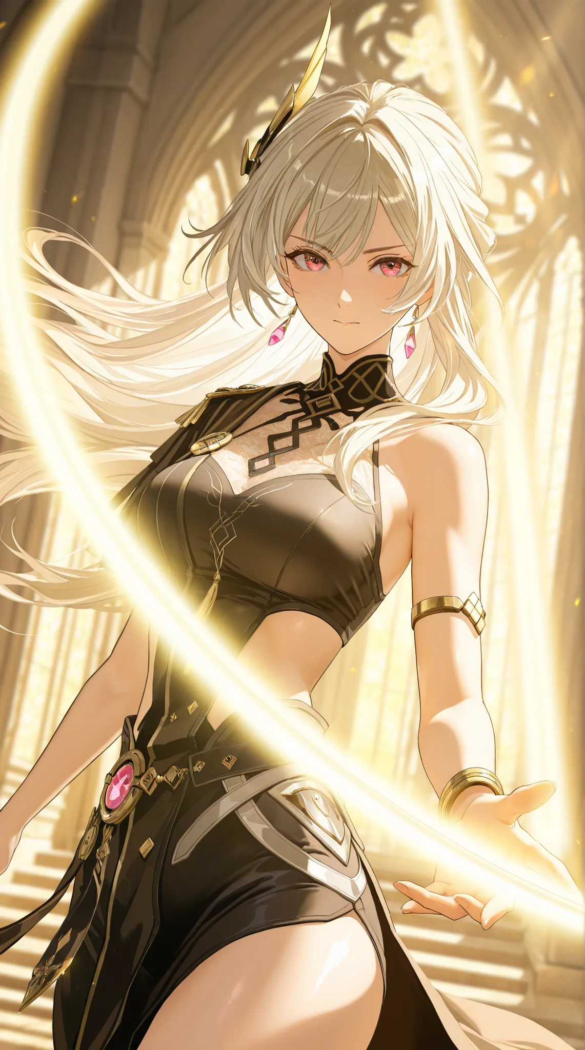style of [Punishing Gray Raven|Inoitoh|(748cmstyle:0.48)], god rays, vivid colours, light stream, dramatic lighting, cinematic shot, mature, young adult, masterpiece, best quality, amazing quality, very aesthetic, high resolution, ultra-detailed, absurdres...