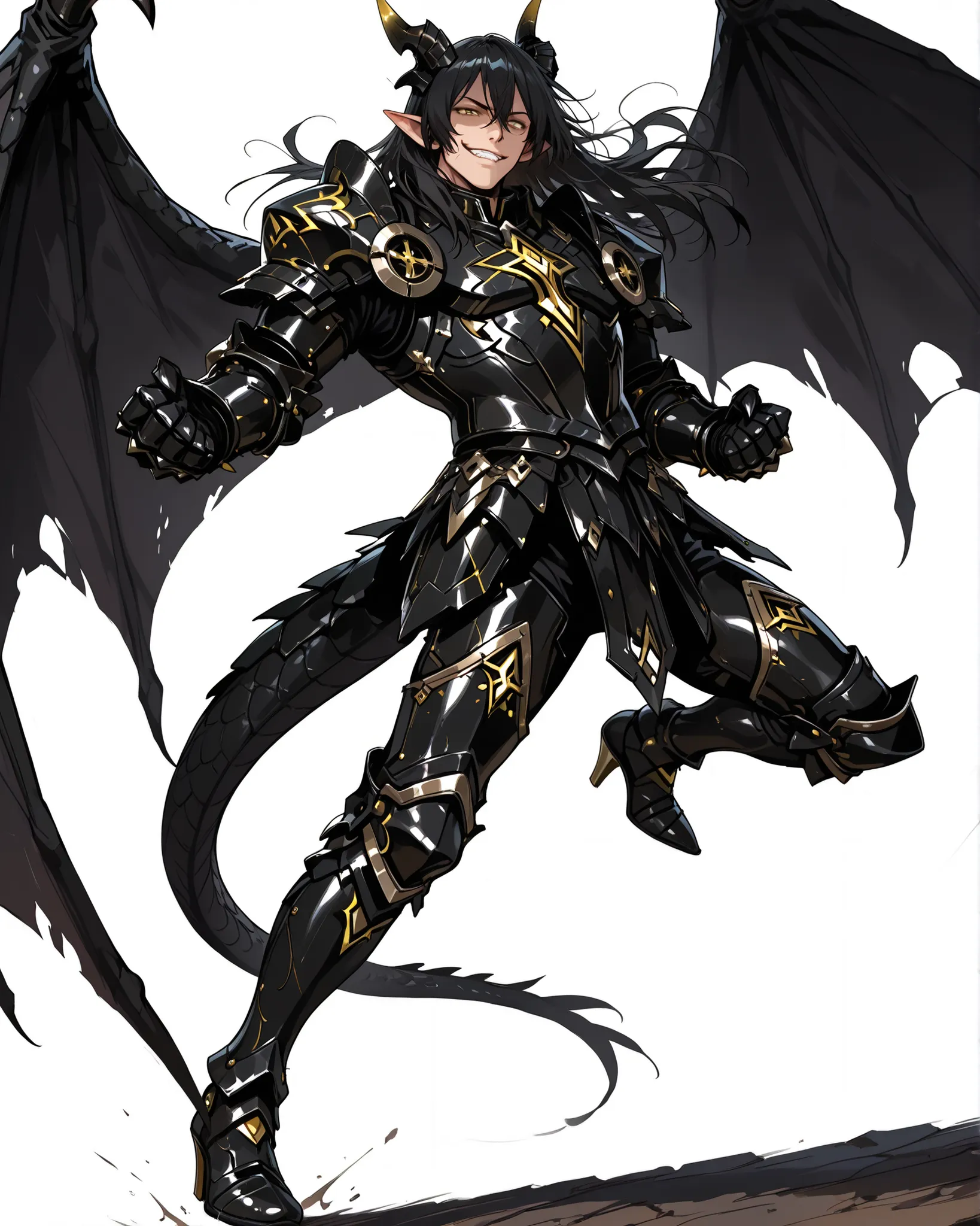 score_9, score_8_up, score_7_up, absurdres, 128K Ultra High Resolution, (masterpiece, best quality: 1. 5), high definition, highres, 8K wallpaper, CG, (((Anime))), (1 male), solo, lean body, (masculine), (floating in the air), weredragon, japanese anime st...