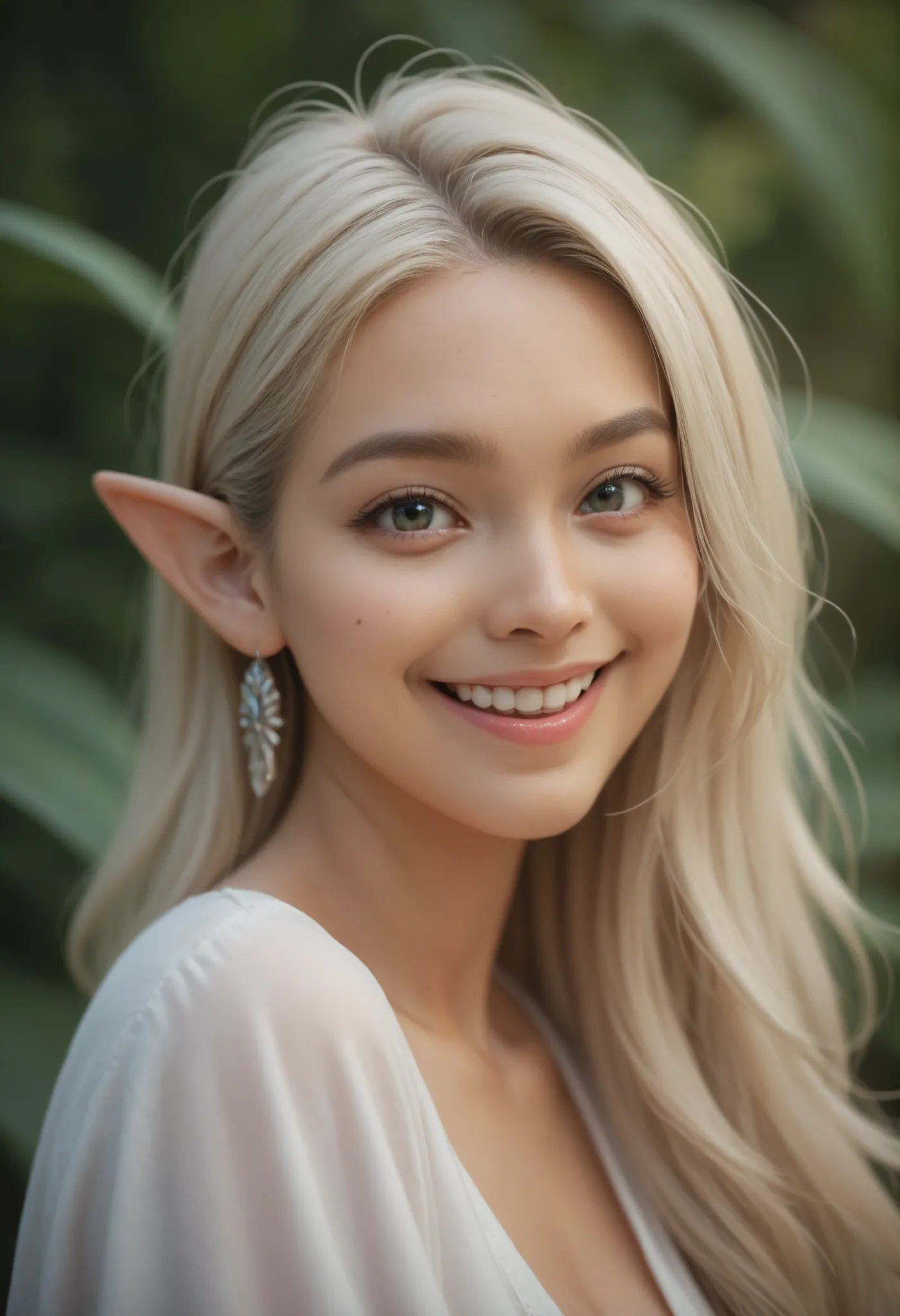A sacred and enchanting dark elf, Fearless smile