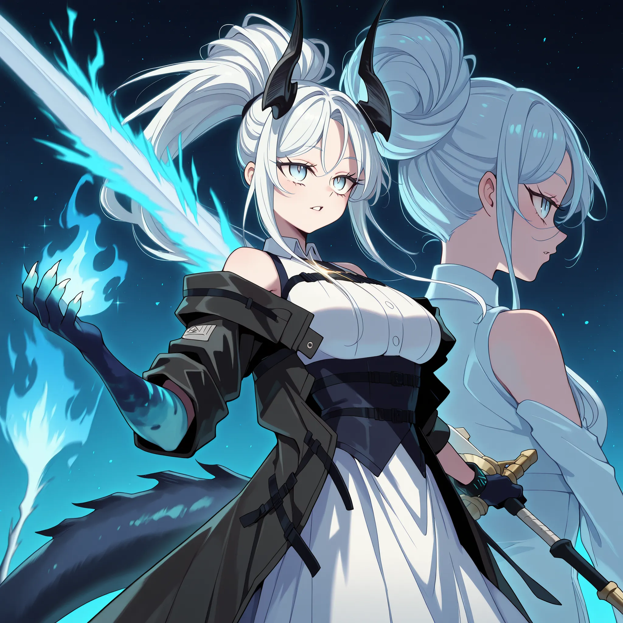 Sozinho, 1 menina, facing the viewer, cabelo branco, hairstyle from Sylpha from "Tensei Shitara Dai Nana Ouji Dattanode", face de Sylpha de "Tensei Shitara Dai Nana Ouji Dattanode", olhos de Sylpha de "Tensei Shitara Dai Nana Ouji Dattanode", franja longa,...