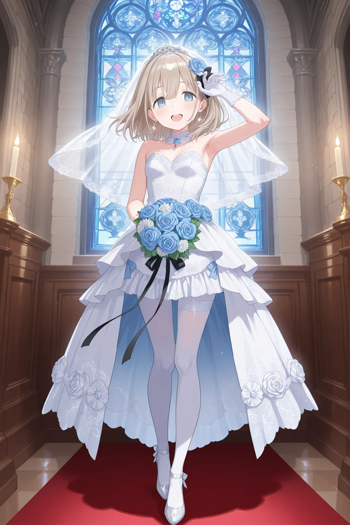 Highest Quality、masterpiece、ultra high definition、uncensored、girl、younger sister、Petite、 lori、short、Young girl、indirect lighting、full body、and look at the camera、Armpit、両方のArmpit、standing in front of a window in an urban society、happy、smile、excited、blush、a...