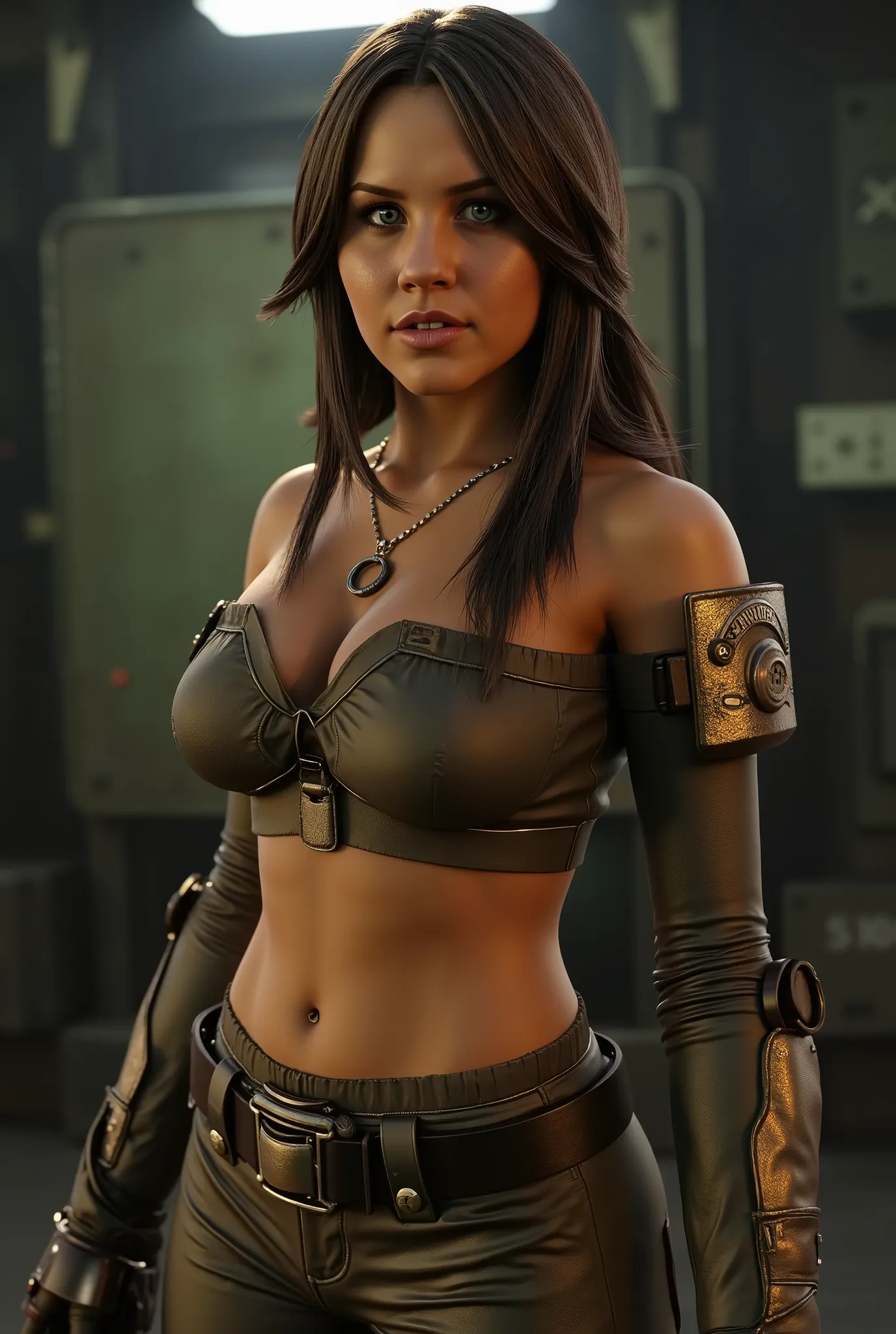 Meisterwerk , high resolution , 2k , best quality , 1 girl , Vaultmeat Shad , Fallout Vaultsuit HDA_PoleDanceXL_v1 . 2