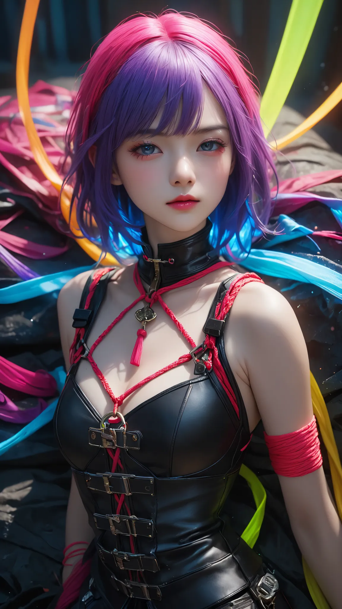 masterpiece、high quality、high definition、high definition、portrait、((femboy))、(((lie on your back、femboy、fembody)))、live-action face)、Knee、detailsな描写、absurd detail, best light, sharp, sharp image, ultimate,details, extremely details、particle effect , beau...