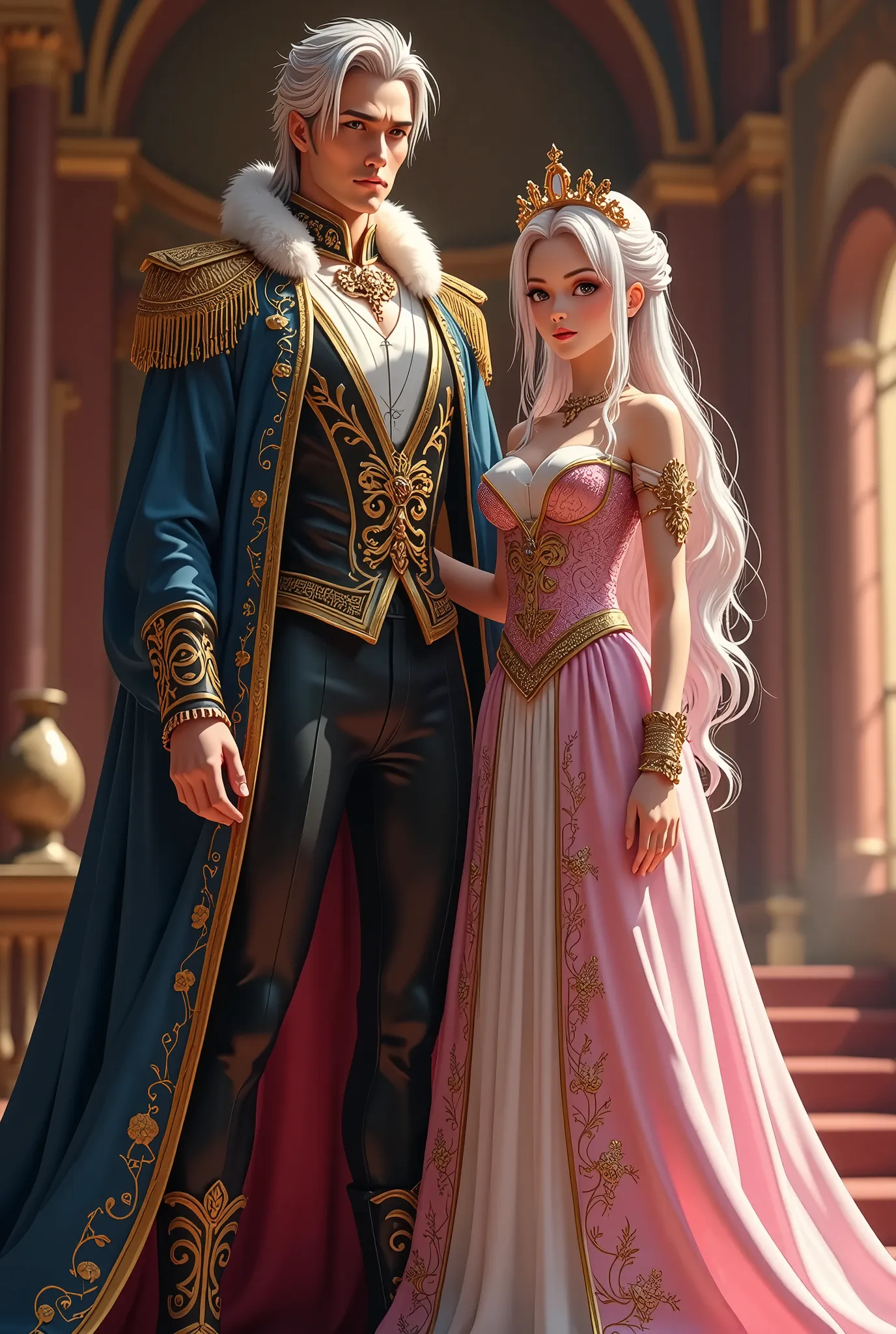 king and queen, A pair of royalty, (Real life mature men, with an animated mature woman), Royal Costume, 