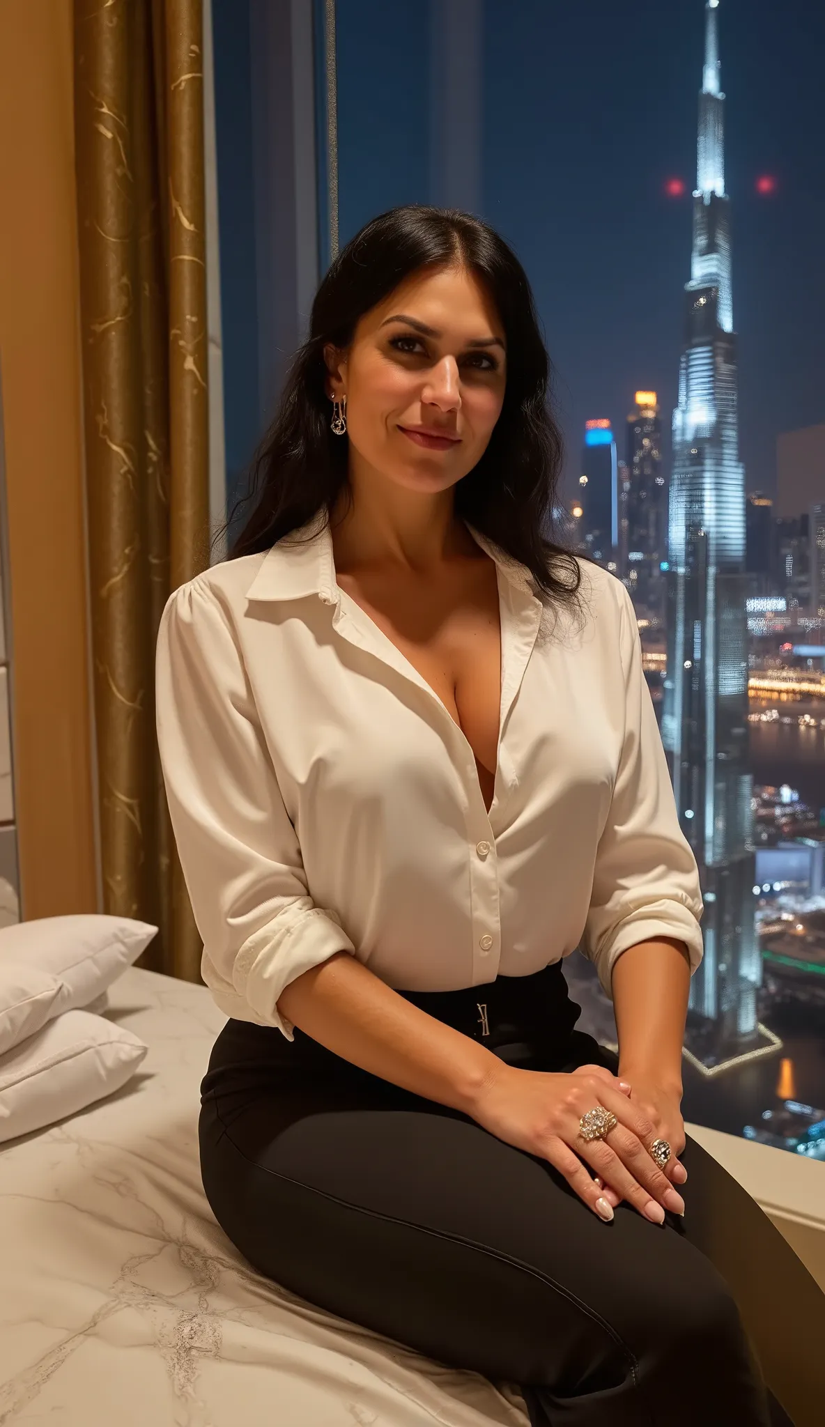 (Photorealistic masterpiece:1.4), (8K UHD:1.3), (Hasselblad H6D quality), (studio lighting with rim light and softbox:1.3), elegant model, (genetic perfection:1.2), (dewy skin texture with natural subsurface scattering), (perfectly contoured cheekbones), (...