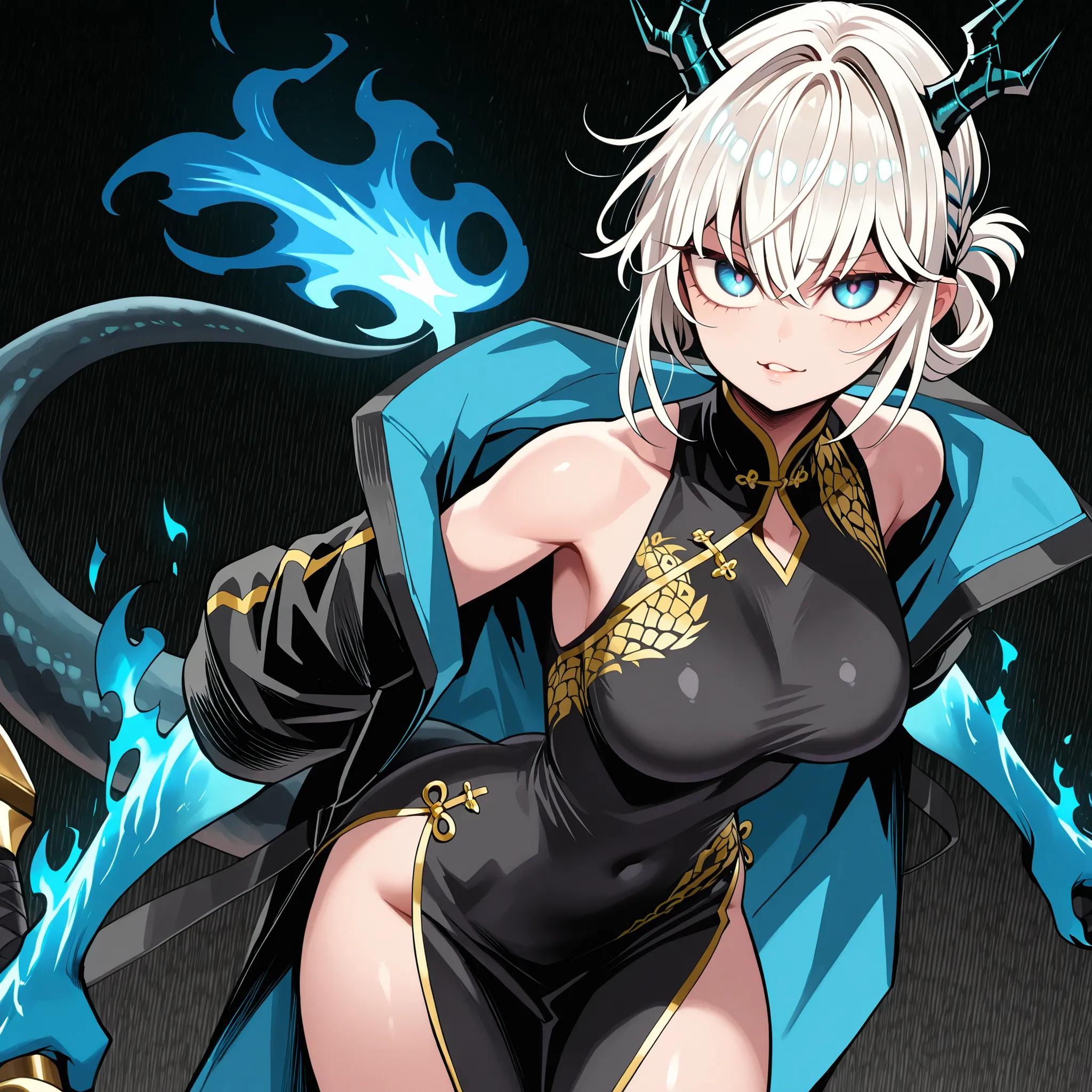 Alone, 1 girl, small and short body, small Character, short Character, short Character, Character 1.50 meters tall, small and short body, young Character, Character;
white hair, the Character's hairstyle must be the same as Tatsukami's from "One Punch-man...