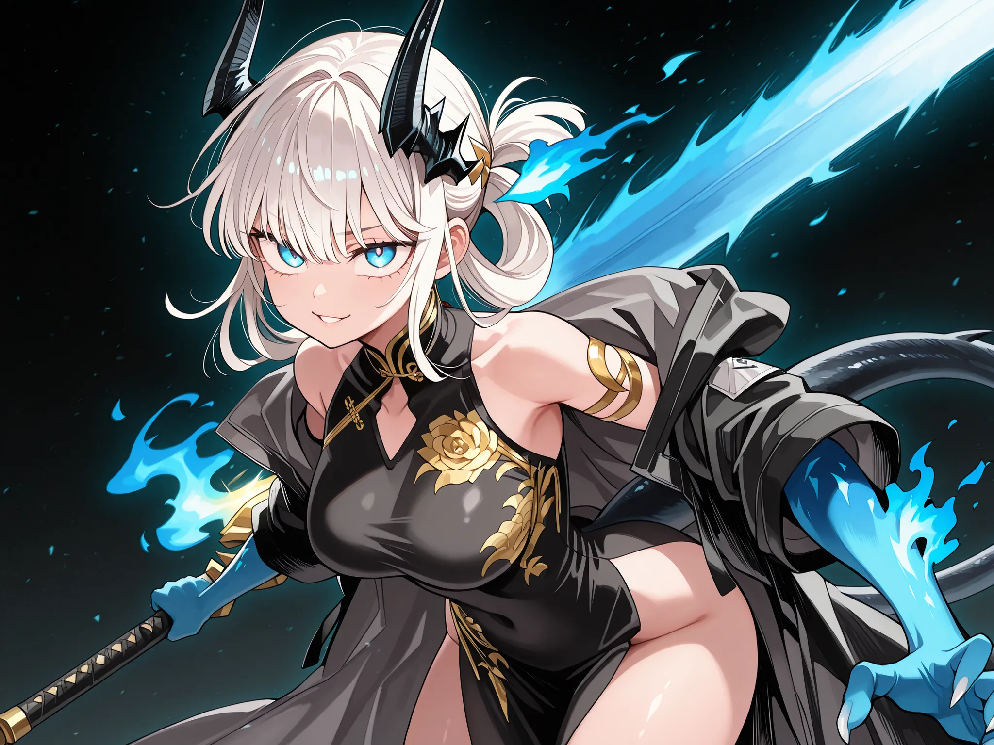 Alone, 1 girl, small and short body, small Character, short Character, short Character, Character 1.50 meters tall, small and short body, young Character, Character;

white hair, the Character's hairstyle must be the same as Tatsukami's from "One Punch-man...