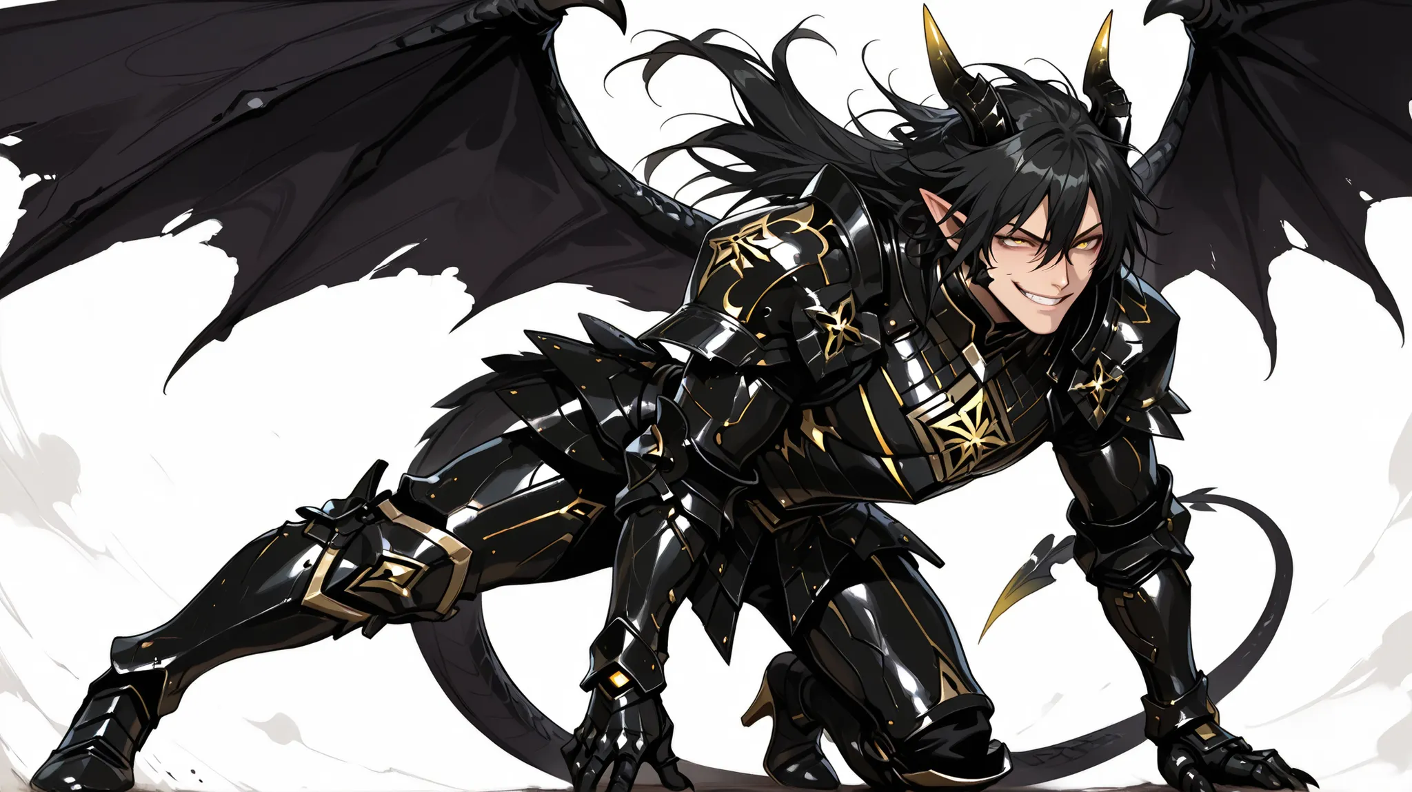 score_9, score_8_up, score_7_up, absurdres, 128K Ultra High Resolution, (masterpiece, best quality: 1. 5), high definition, highres, 8K wallpaper, CG, (((Anime))), (1 male), solo, lean body, (masculine), (floating in the air), weredragon, japanese anime st...