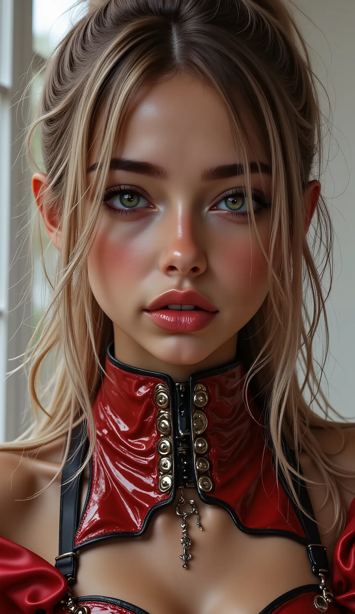 {((Genuine, rating_safe:2.0)) {The bride shows off her outfit inspired by the gift of the goddess of debauchery and lust}}. (masterpiece,best quality:1.4),(score_9, score_8_up, score_7_up, score_6_up, score_5_up, score_4_up),(16k,raw photo,photo realistic:...