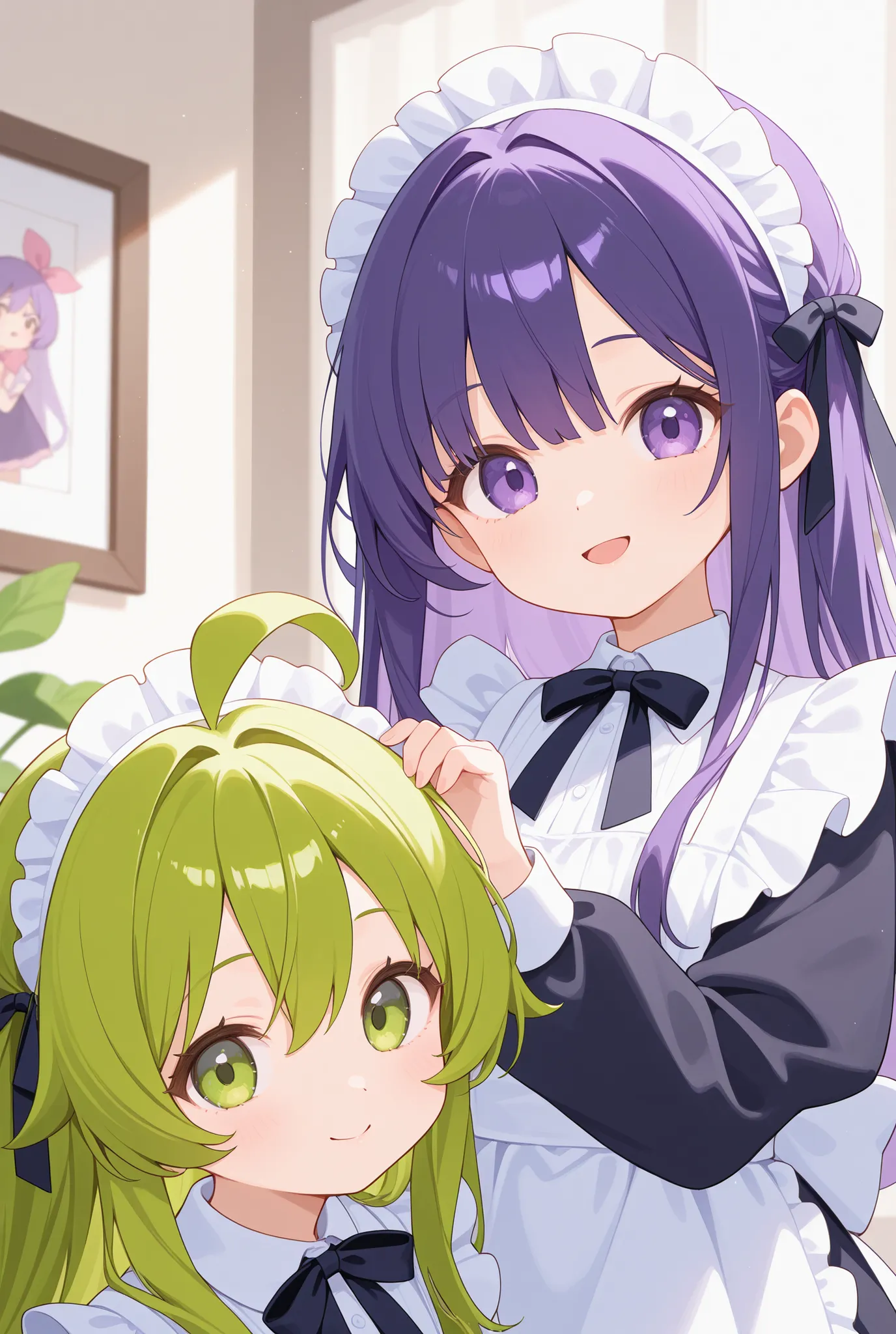 loose、looks like a mini character and there are 2 girls and 1 has green hair、The other one is a girl with purple hair! please !