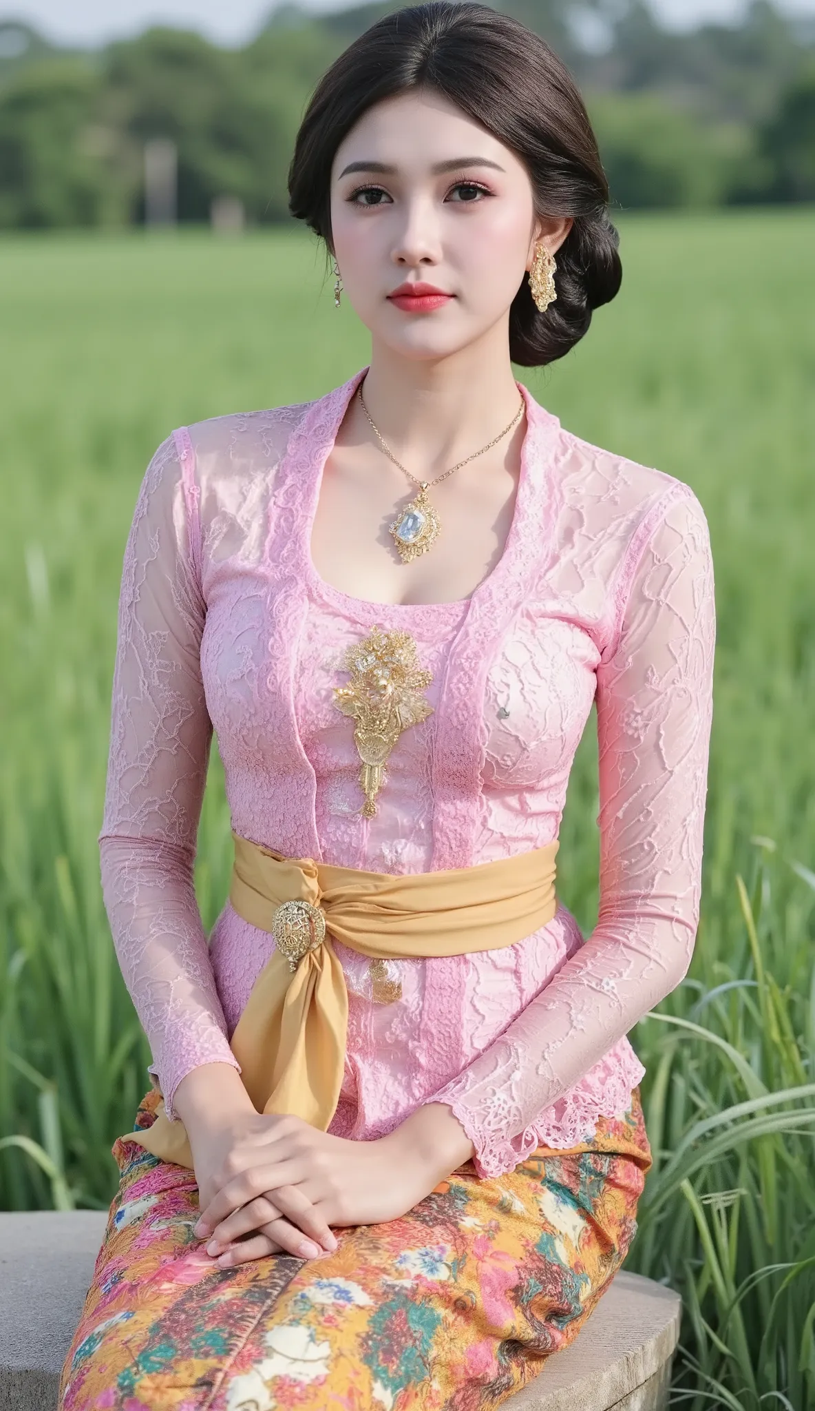 (masterpiece: 1.2, best quality), reality, (reality Picture, intricate detail, depth of field), best quality, masterpiece, high detail, reality, soft light, DSLR lamp,  HD Images ,  smooth , 1 elderly man, Seangan tua Indonesian woman, 45 years old, chest ...