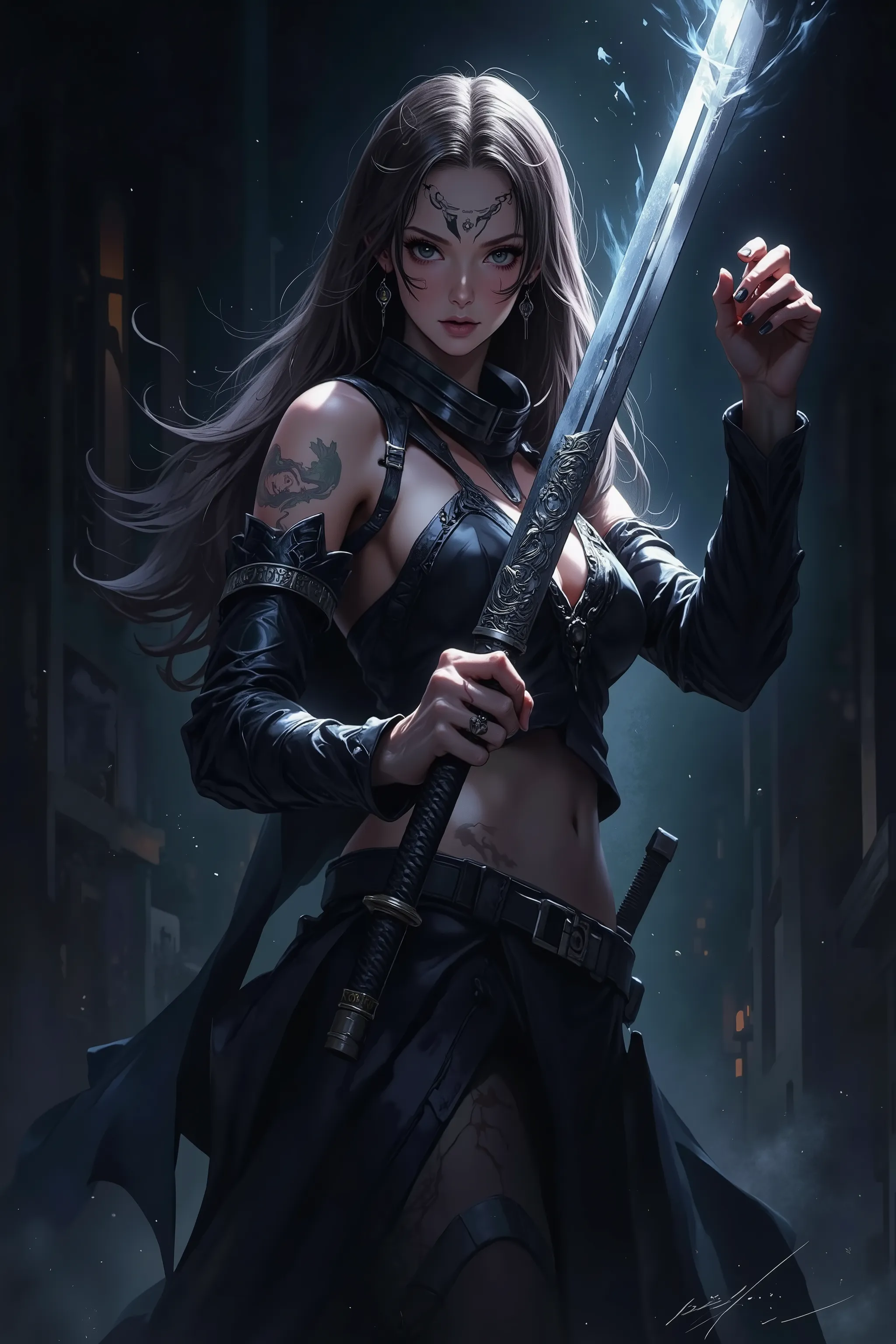 sexy Woman holding a sword