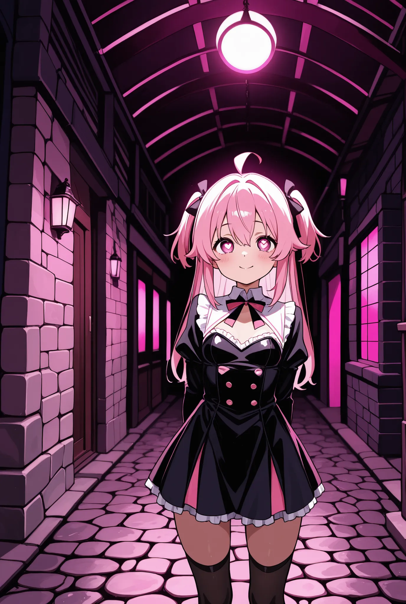 3 girls、背の低い3 girls、ロリの3 girls、Detailed Background、 small 、small、I have small breasts、赤面している3 girls、頬を赤く染めている3 girls、Estrusしている3 girls、催眠にかかっている3 girls、Heart Eyes、Estrus、I'm looking at the pink light、Pink lighting、pink light、anime beautiful girl、Dark Night...