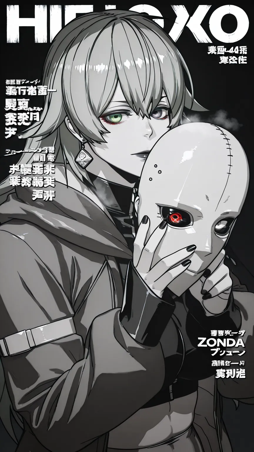 ggstduel, (zonda_(solid_air)-style:1.4), (hxd-style:1.2), ((anatomical correct)), (lineart:1.2), ((monochrome, greyscale, manga-style, spot colors)), soft shadow, comic, score_9, score_8_up, score_7_up, score_6_up, score_5_up, score_4_up, uncensored, detai...