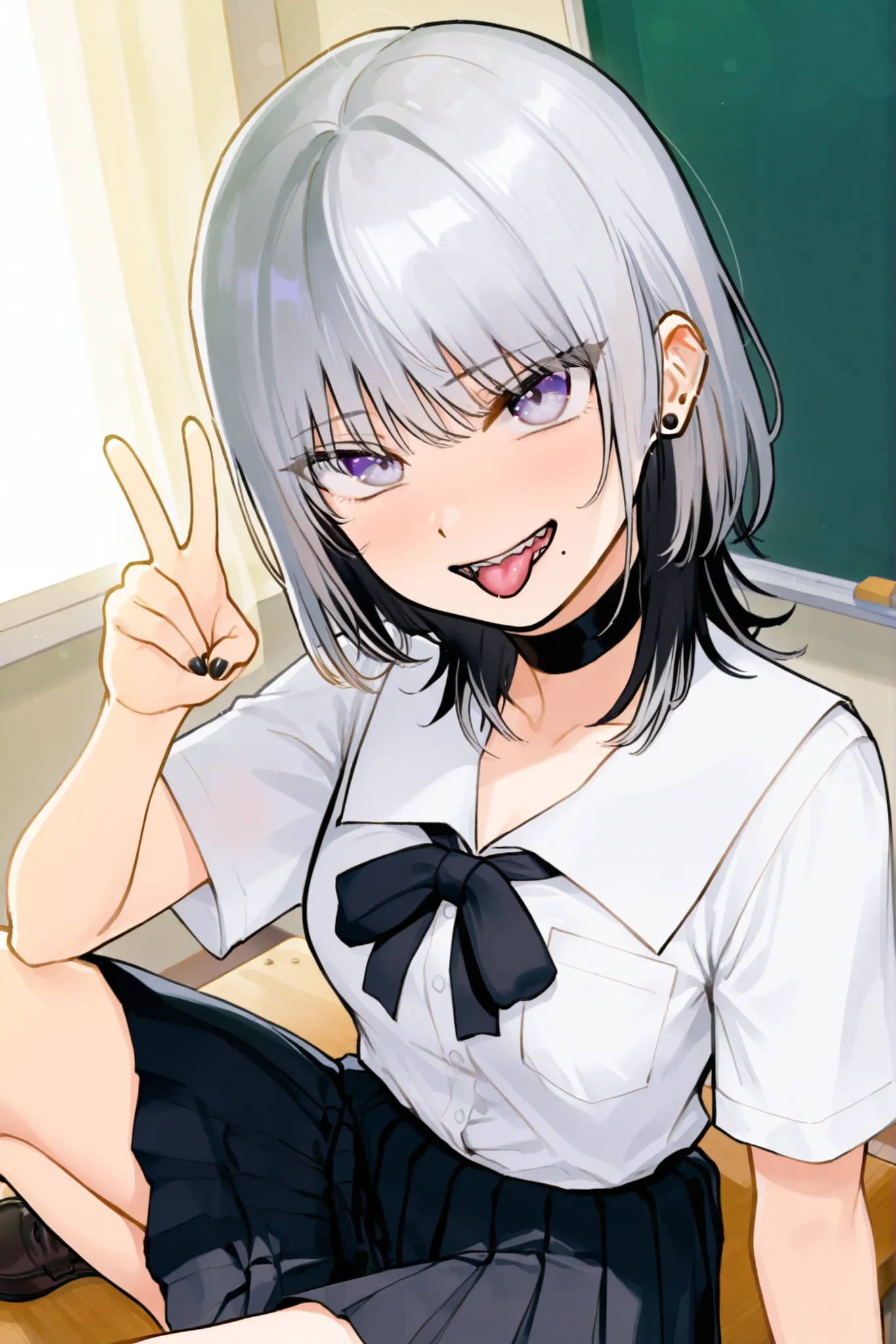 Fuzuki_Fuuro,wolf cut hair,wolf cut hair,front angle,masterpiece , top quality , exquisite,8k, absurd, super precise illustration ),wolf cut, side-swept or curtain bangs,shaggy layered haircut, lots of layers, textured ends, shorter layers in the front and...