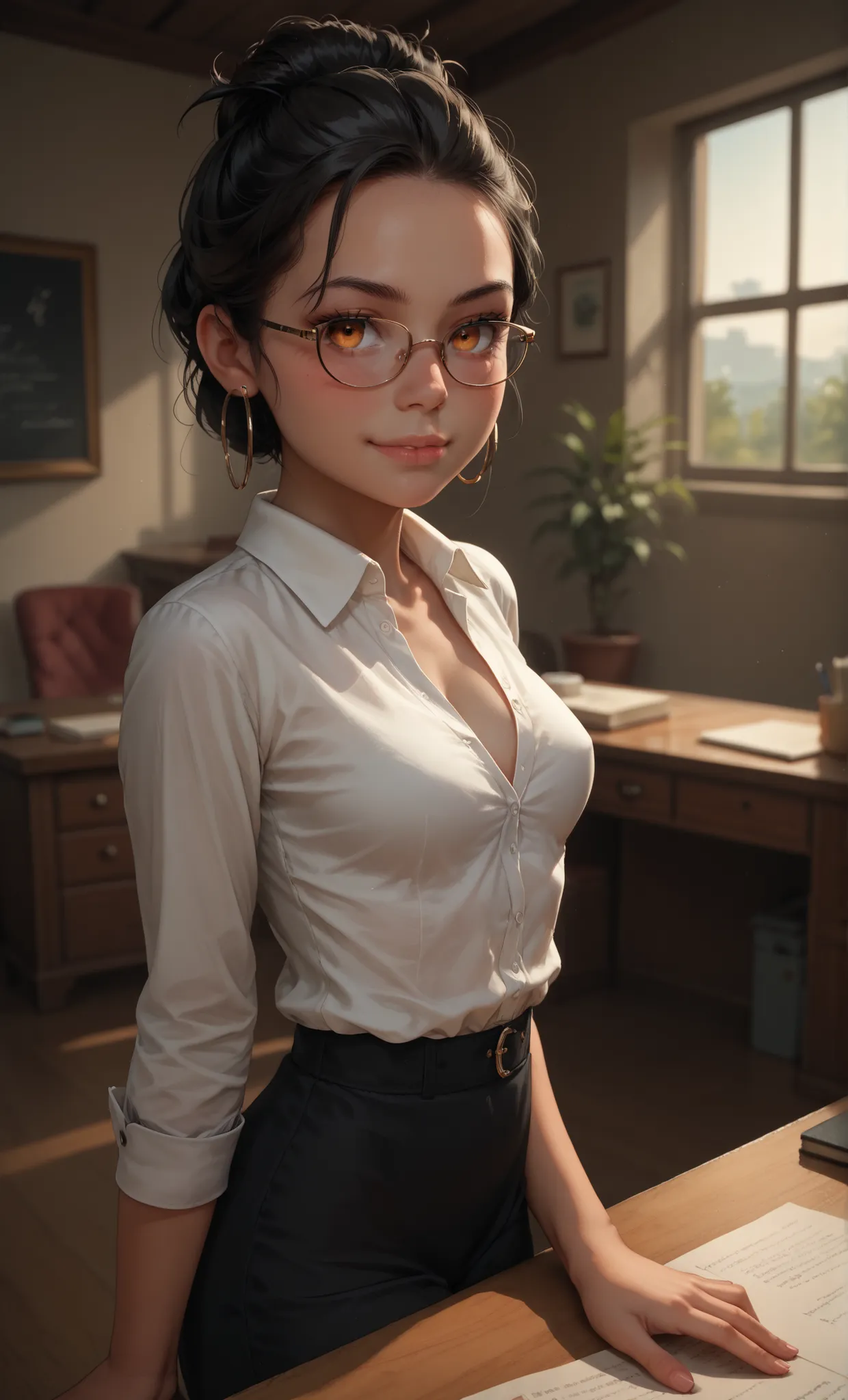 score_9, score_8_up, score_7_up, score_6_up, high resolution, ultradetailed, high detailed picture, solo, look at you, dynamic pose, dynamic angle, smug, nightmare, young girl, detailed face, melancholic expression, dark smoky atmosphere, moody lighting, i...