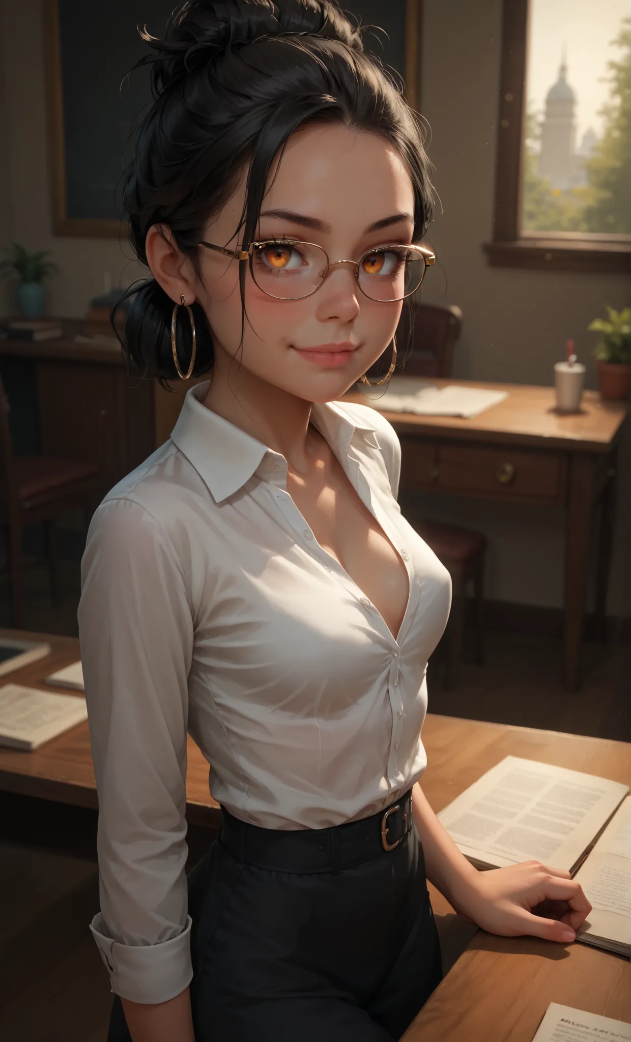 score_9, score_8_up, score_7_up, score_6_up, high resolution, ultradetailed, high detailed picture, solo, look at you, dynamic pose, dynamic angle, smug, nightmare, young girl, detailed face, melancholic expression, dark smoky atmosphere, moody lighting, i...