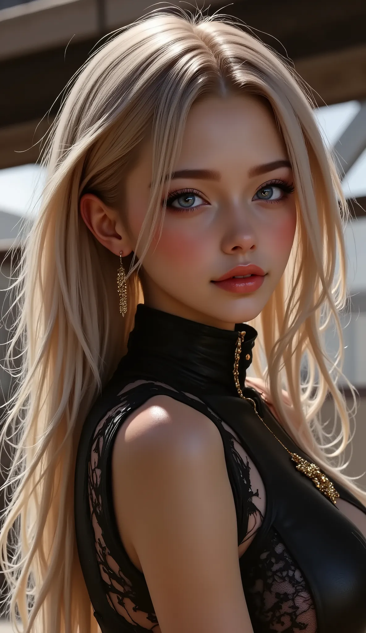 !!You have a mission!! task (((The most beautiful woman in a perfectly tailored outfit in a given situation))), (give the solution!!!!), (((one rule is the golden ratio and white balance))), ((always draw hands and fingers correctly, correct them if you m...
