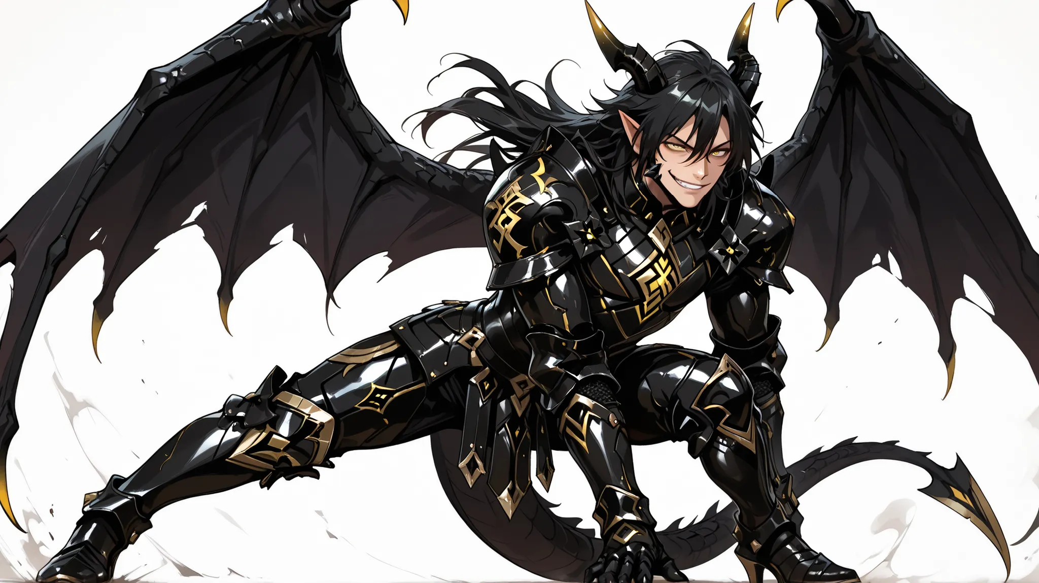 score_9, score_8_up, score_7_up, absurdres, 128K Ultra High Resolution, (masterpiece, best quality: 1. 5), high definition, highres, 8K wallpaper, CG, (((Anime))), (1 male), solo, lean body, (masculine), (floating in the air), weredragon, japanese anime st...
