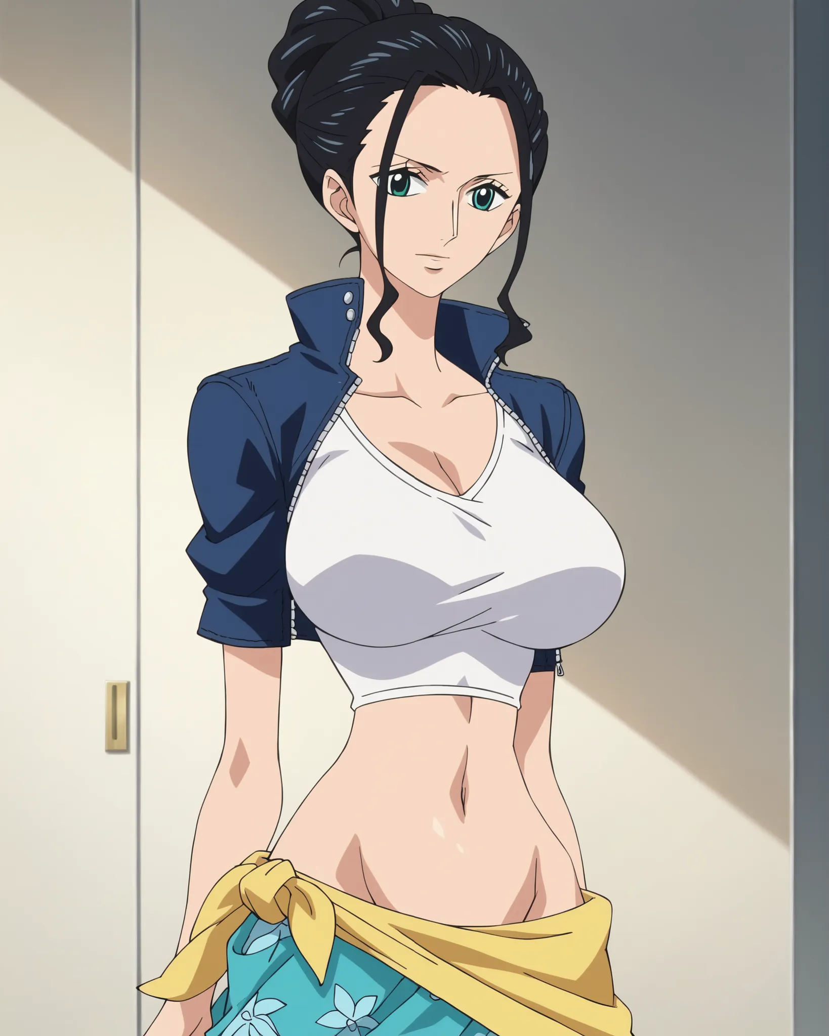 score_9, score_8_up, score_7_up, source_anime,masterpiece,best quality,highres,absurdres,official art,official style,source_anime,anime screencap,anime coloring,megami magazine,anime,animated,explicit,
large breasts,shiny skin, onepiece_nico_robin,green e...
