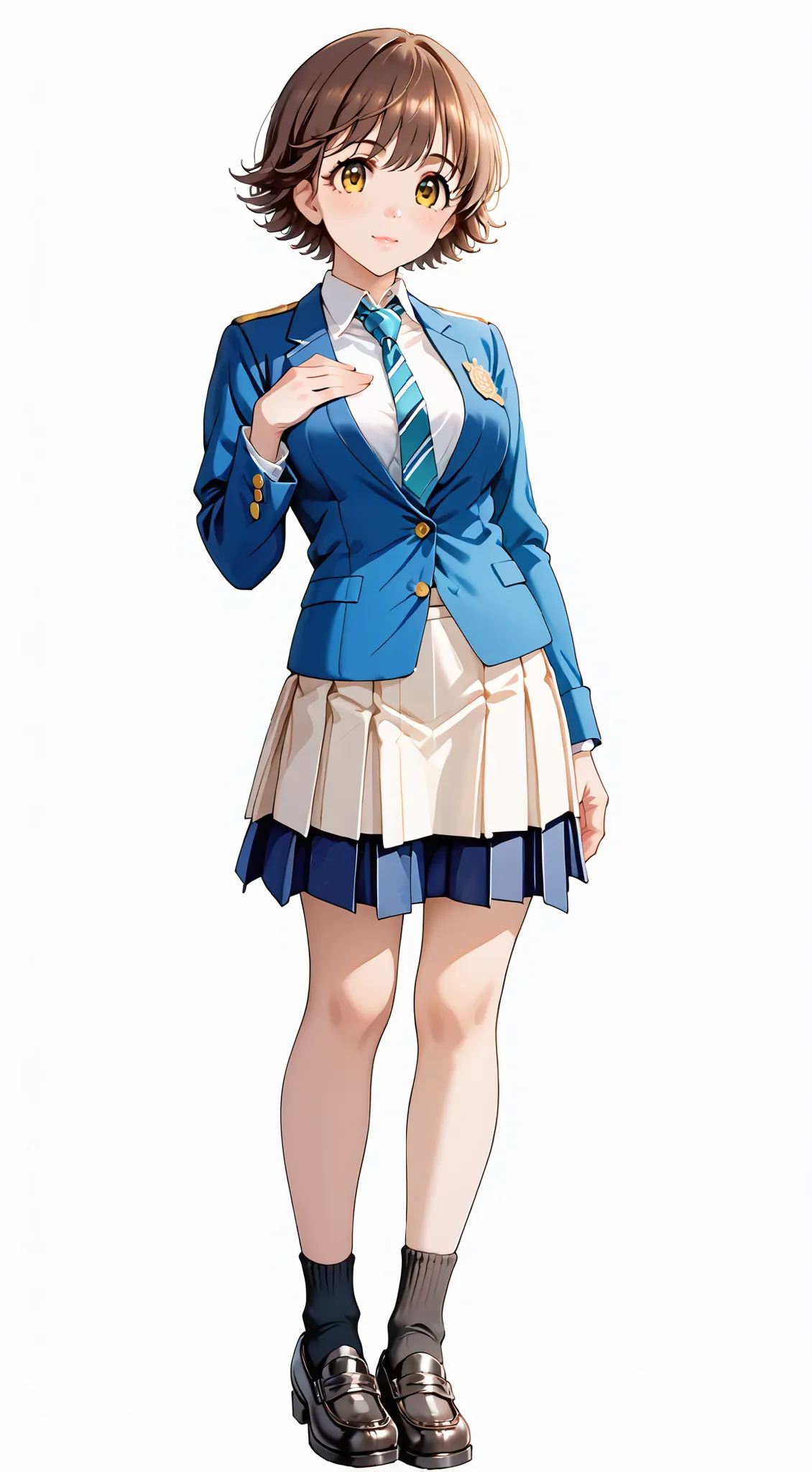 score_9, score_8_up, score_7_up, source_anime, 4K,perfect fingers,(perfect hands, perfect anatomy),prefect lighting, very aesthetic, intricate details,highly detailed background, masterpiece, high quality, best quality,
1girl,solo,hndmo, short hair, brown ...