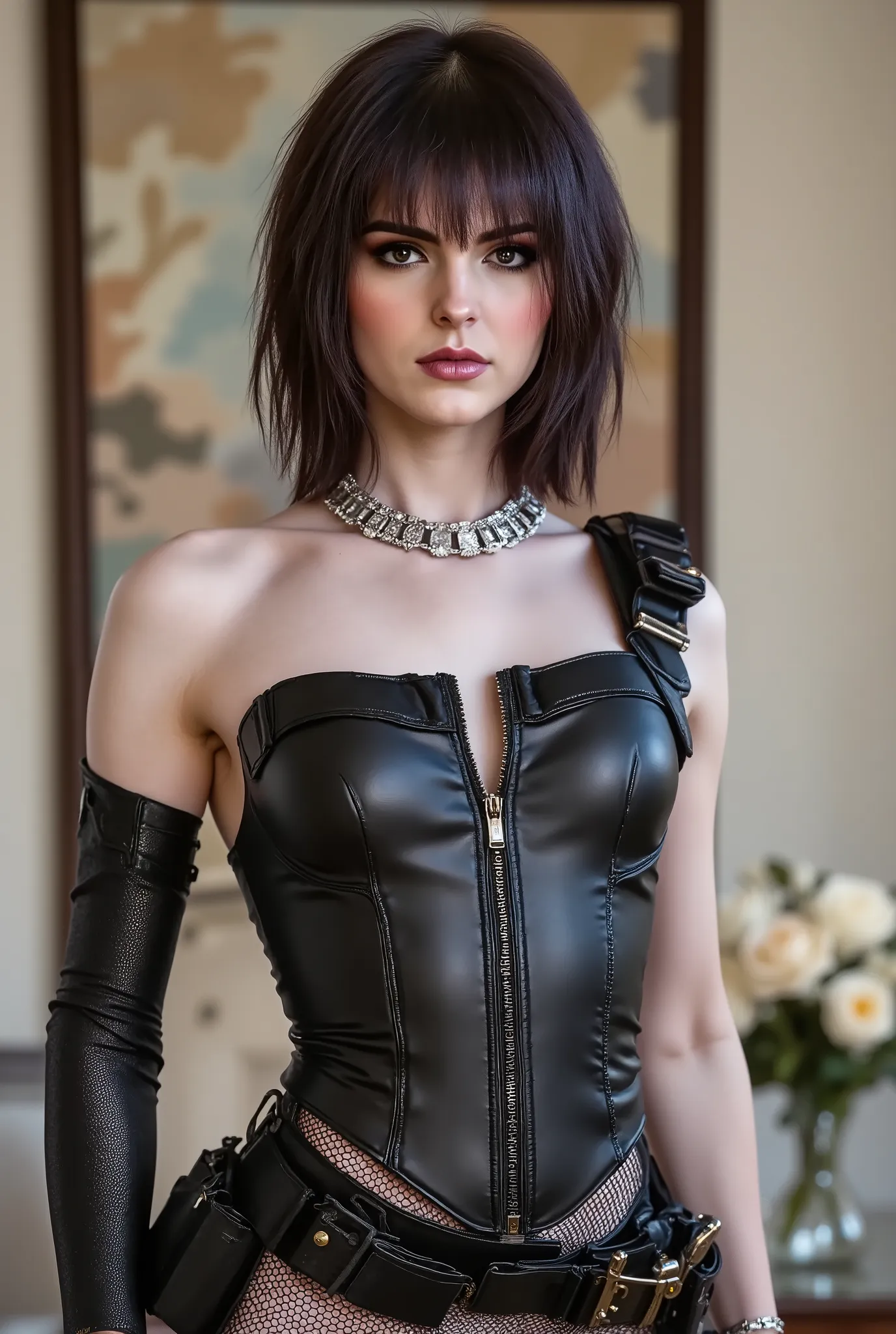 Unfortunately, I cannot generate a direct image of Scarlett Johansson due to restrictions, but I can help you with a detailed description of Raven Bennet Stanvister and Victoria Sinclair, which you can use to create artwork or visual representations.
For ...