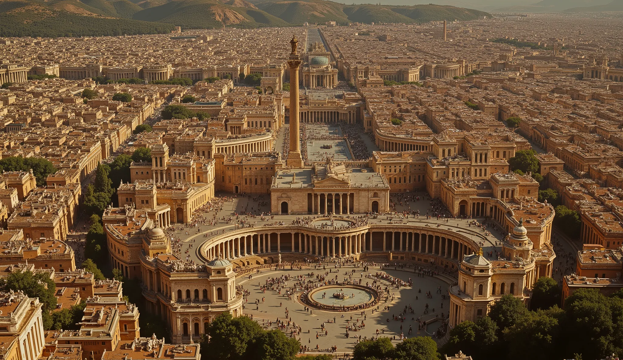 Rome beautiful ancient , drone view,