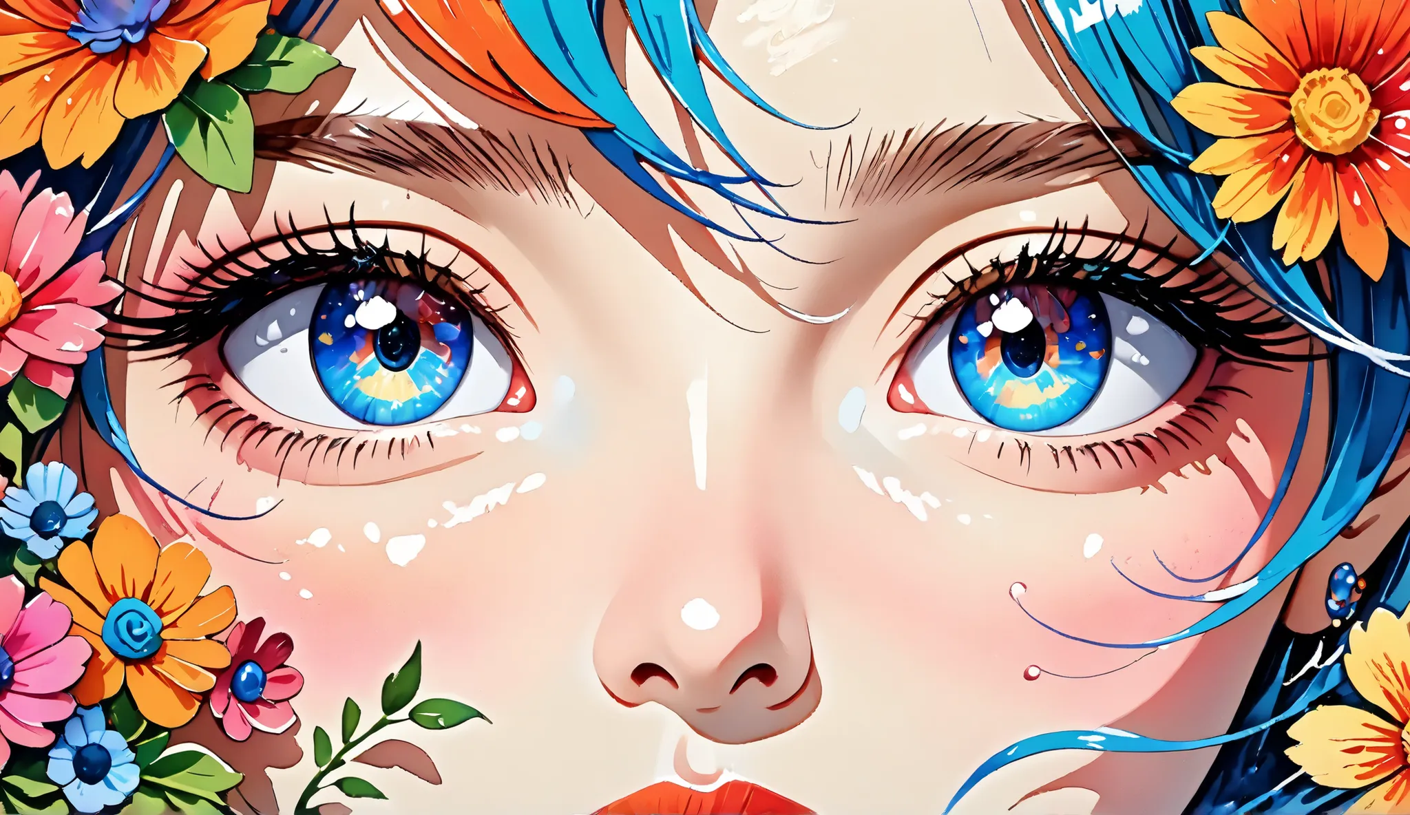 Hiromi Matsuo style 、(((Stylish fashion))), 8K quality、 intense watercolor , exquisite watercolor painting, watercolor fry, Surreal, avant-garde pop art , Beautiful and Expressive Paintings, beautiful artwork illustrations, Very colorful tones , wonderf...