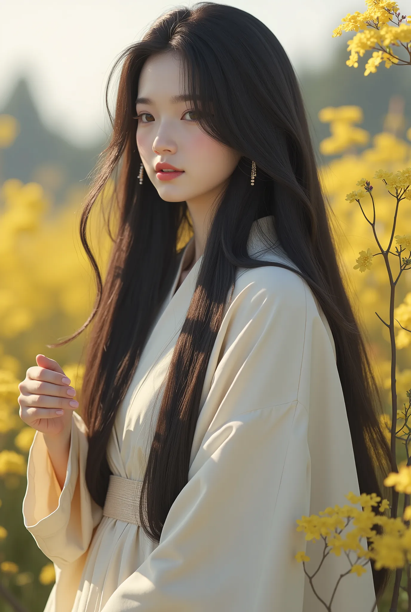 (黒いobject:1.2)、(object:1.2)、(花柄のobjectを)、(long sleeve)、1 girl on break day、full body 、(long hair)、(realistic:1.2)、((Best Picture Quality))、 absurd、(high definition)、(photorealistic:1.2)、photorealistic、octane rendering、(surrealistic:1.2)、( photorealistic fa...