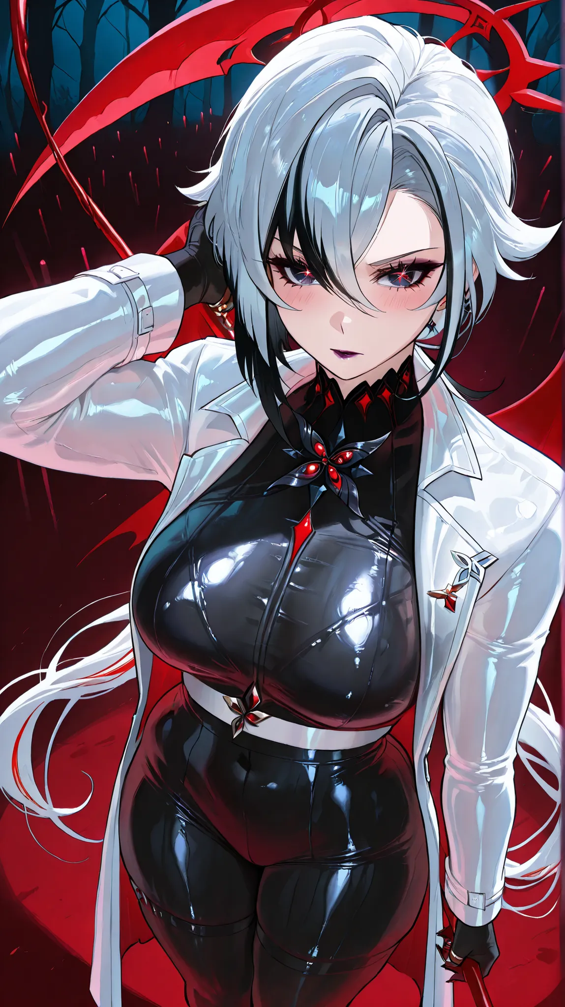  masterpiece, best quality, amazing quality, very aesthetic, Abdominal musclesurdres,  high-contrast colors, High color gamut,glare,newest,2.5D,Volumetric Lighting,

(Top view,) Hook of Holland,

 1 Girl, medium sized breasts, Bracket ,sparkling eyes,Abdom...
