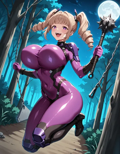Score_9, score_8_up, score_7_up, source_anime, Bakako, solo, ochre hair, twin drills, purple eyes, gal, huge_breasts, (best quality), (high quality), {masterpiece}, extremely delicate and beautiful, ultra-detailed, beautiful detailed eyes, ruanyi1072, purp...
