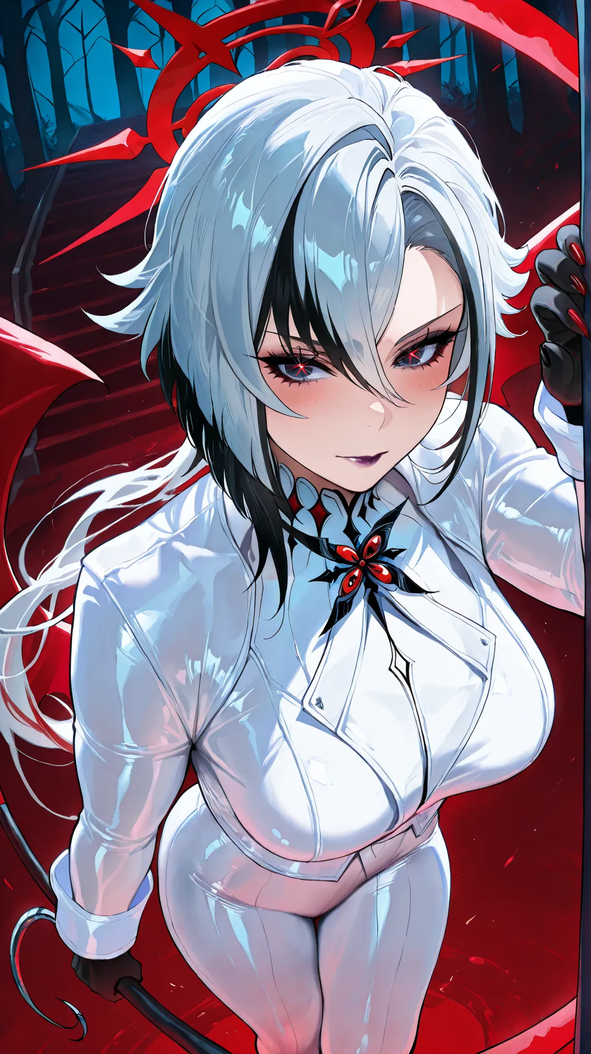 masterpiece, best quality, amazing quality, very aesthetic, Abdominal musclesurdres,  high-contrast colors, High color gamut,glare,newest,2.5D,Volumetric Lighting,

(Top view,) Hook of Holland,

 1 Girl, medium sized breasts, Bracket ,sparkling eyes,Abdom...