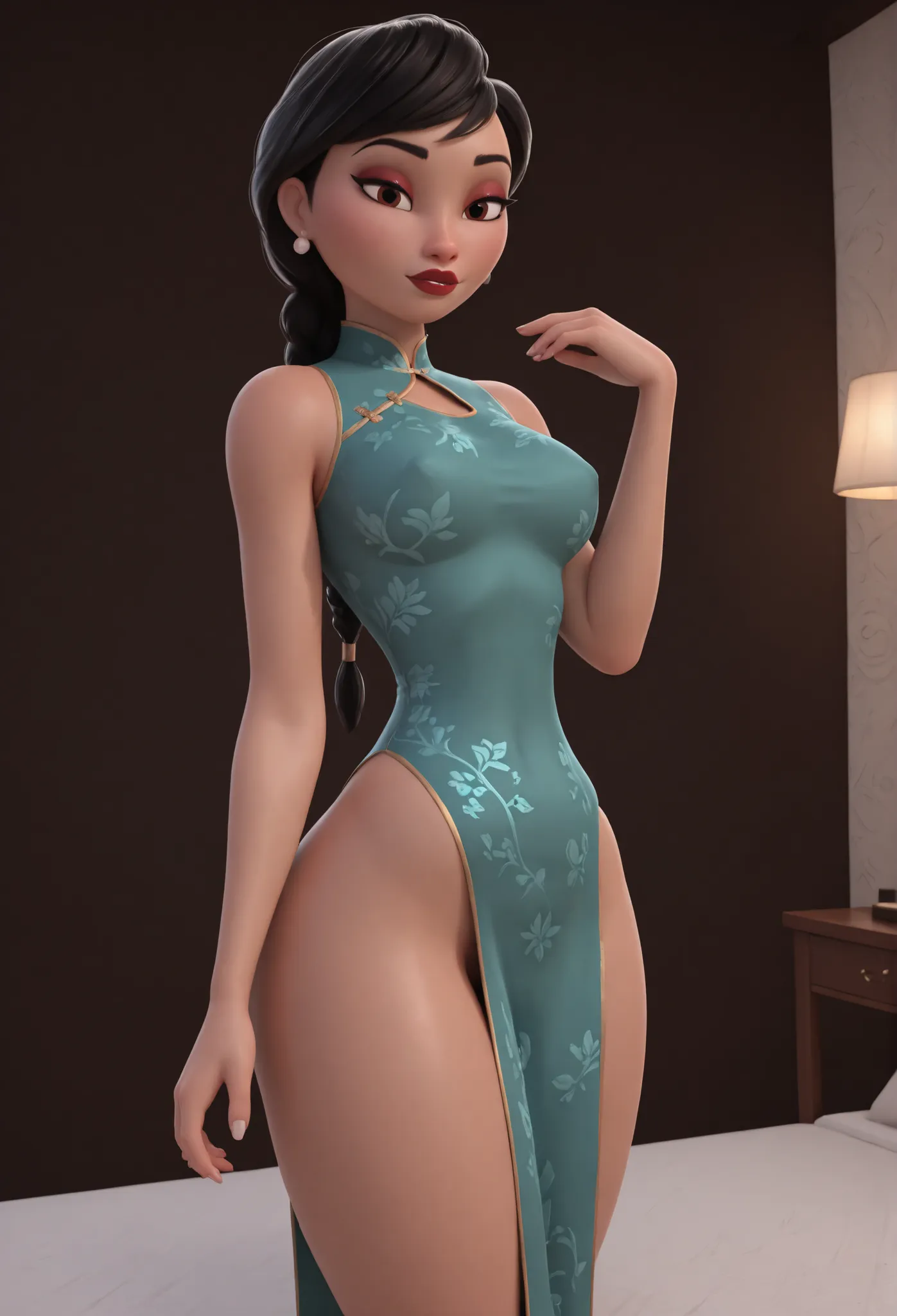 1960-pinup, Cheongsam