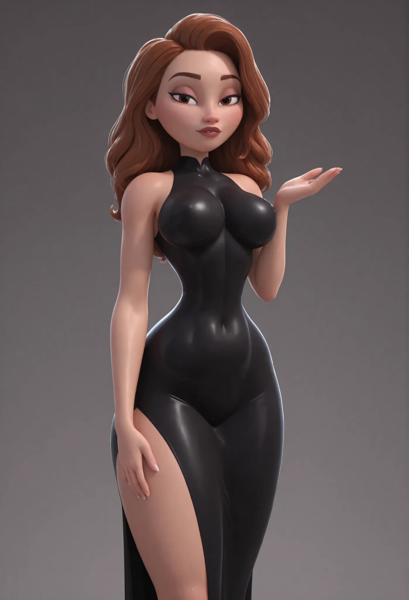 a woman in a sexy outfit, pinup body, a skintight dress