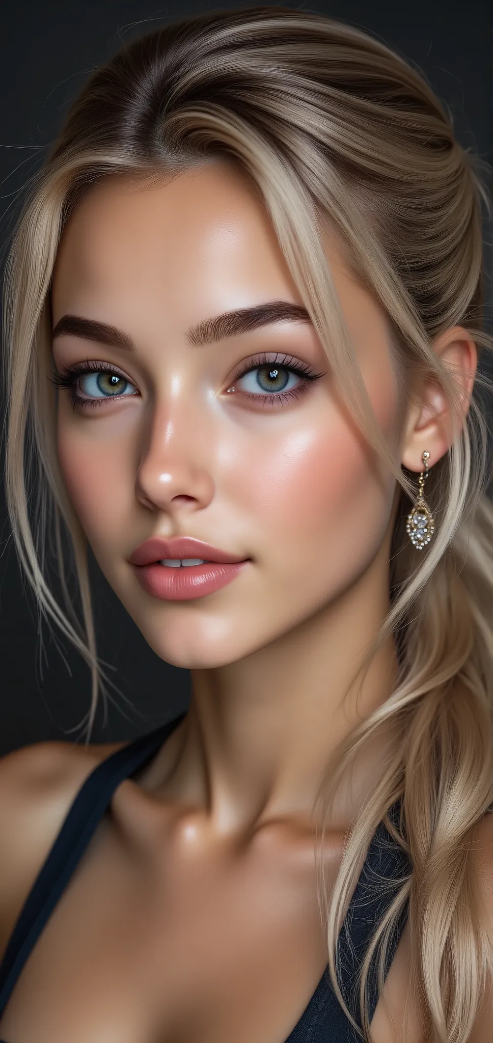 Divide Ratio : 1,1,1 Base Ratio: (((portrait))),perfect dynamic composition:1.2,beauty(mixed girl)(madison ivy:0.5)(jessica alba:0.3)(Ariana Grande:0.3) in (Intricately detailed photo of a((22-year-old))),((photorealistic)),((Hyper realistic)),((sharp foc...