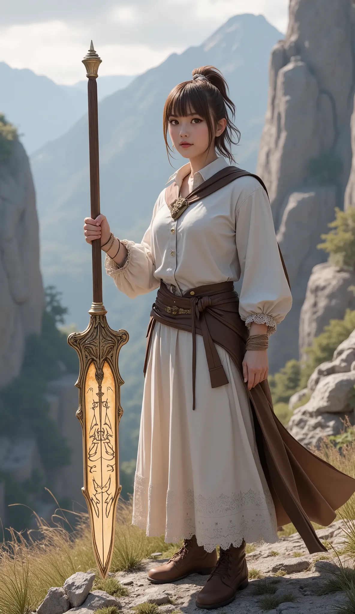 Legendary rare equipment artifact weapon held by adventurers.