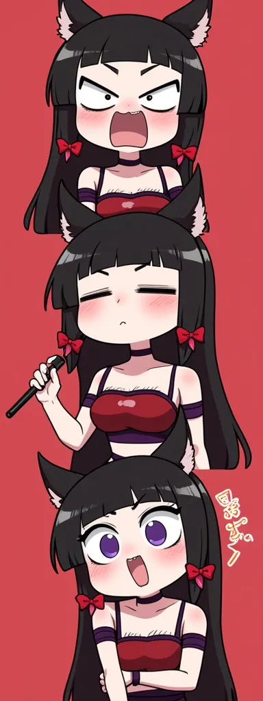 ((chibi:1.3, lew character, full body:1.4))), flirty low-tier succubus with sexy hips and ass.

Expressions: seductive wink, pout fail, overdrawn lips panic, smug glam, kiss-attack mode.

Color palette: glossy red, deep purple, soft pinks, black eyeliner strokes.

Story arc: From confident seductress → makeup meltdown → reapplication triumph.

Sexy meets comedy: think “sexy goth baddie but a mess