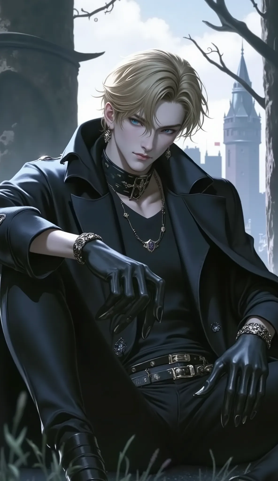 超 do not have anything , do not have anything , Photo Details , do not have anything , masterpiece, top quality with beautiful eyes, Very beautiful face. , Highly detailed anime-style illustration of handsome man, cinematic lighting , ...