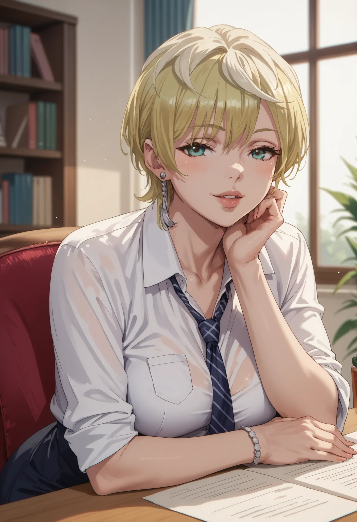 Tenka Izumo as a sexy secretary