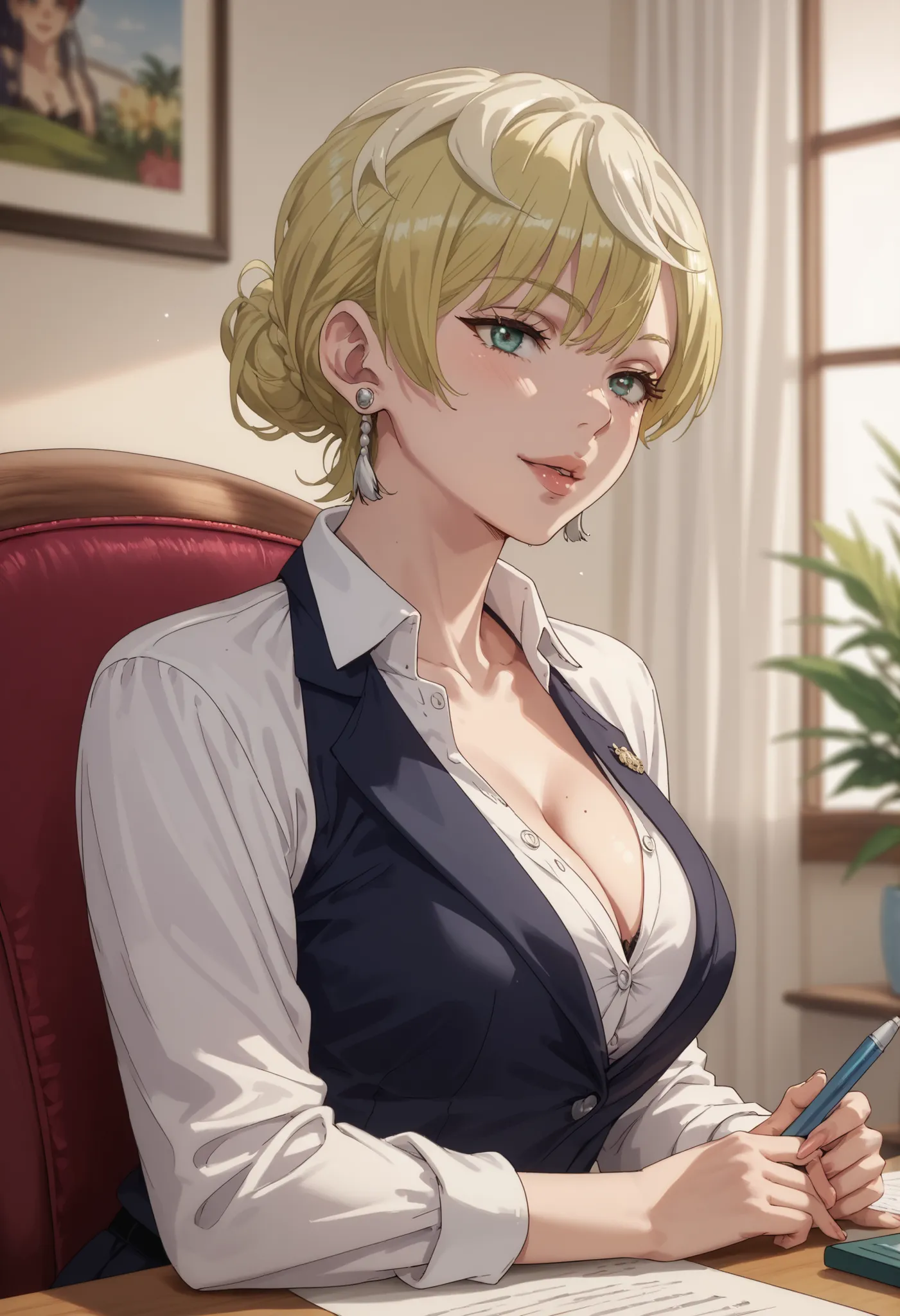 Tenka Izumo as a sexy secretary