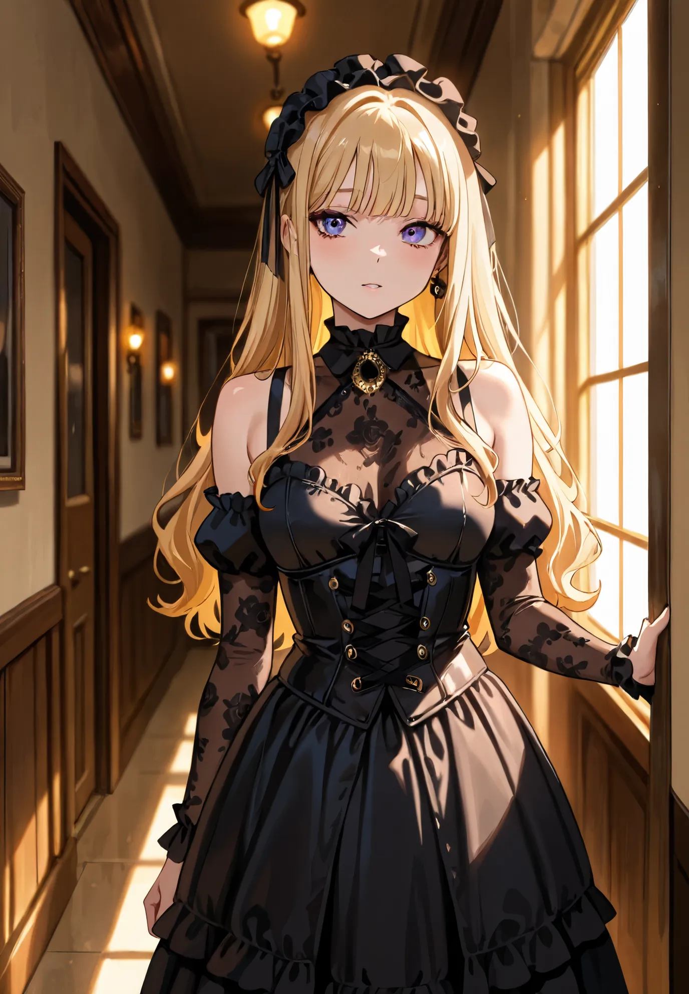 1girl, solo, Golden blonde hair goth girl furry,cinematic lighting,masterpiece,top quality,warm color,high resolution,high fashion,absurdres extremely,vivid colors,intricate details,best quality,amazing quality,very aesthetic,newest,ultra-detailed,nsfw,