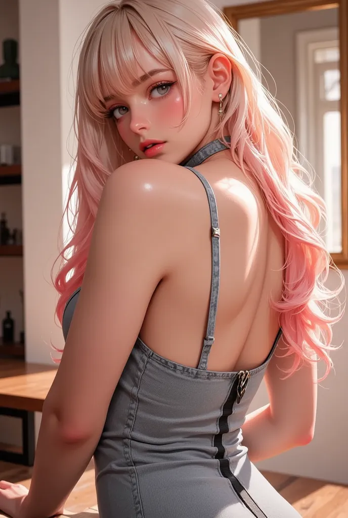 (masterpiece, highest quality, RAW photo, photorealistic, high resolution, exquisite details, reflection, shot with Canon EOS R5, 50mm lens, F/2.8, HDR, 8K resolution, ray tracing)
(soft lighting, dynamic angles, blurred background, rating_explicit, perfect hand based on anatomy, five fingers, slim beautiful body, sexy young girl, exquisite face, erotic)

(A charming villain, 1 Woman, portrait, multiple viewpoints, the screen is divided into 4 parts, each of which shows a different facial expression (happy, angry, sad, happy)), top view, 