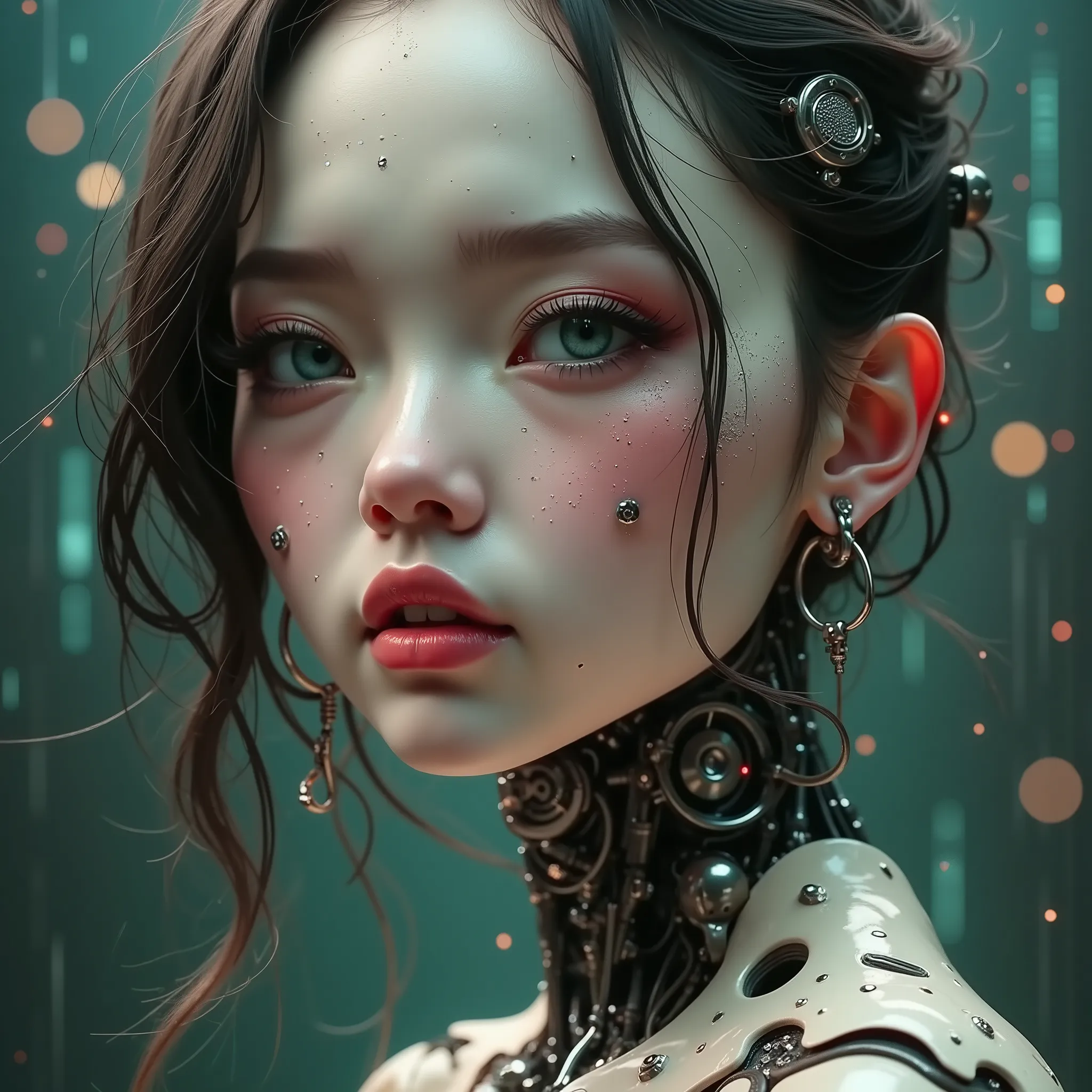 (Masterpiece, Best Quality), ((Mechanical girl, bionic girl, robot girl)), (((Draw a map of her emotions))), (((Draw nine windows, each with a different emotion))), ((With detailed facial expressions and body language)), ((joy, sadness, anger, fear, surpri...