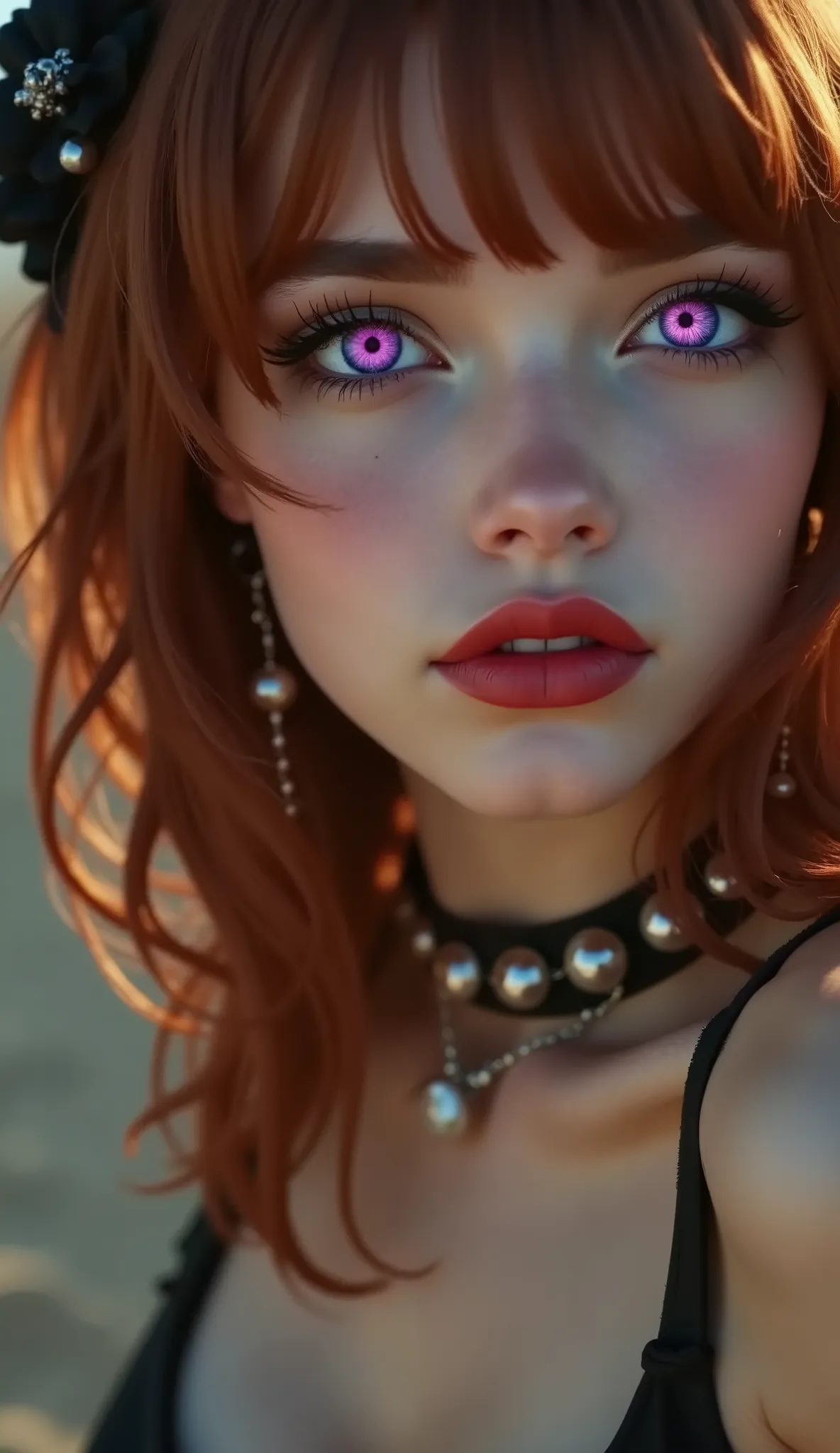 ((RAW Photo), Absurds, (Absurd Resolution)), (Masterpiece, Best Quality), ((Hyperrealism, Photorealistic)), (AI Fantasy), (masterpiece, highest quality, amazing quality), (realistic pupil, luminous deep violet eyes), (beautiful girl, 18 years old, full bod...