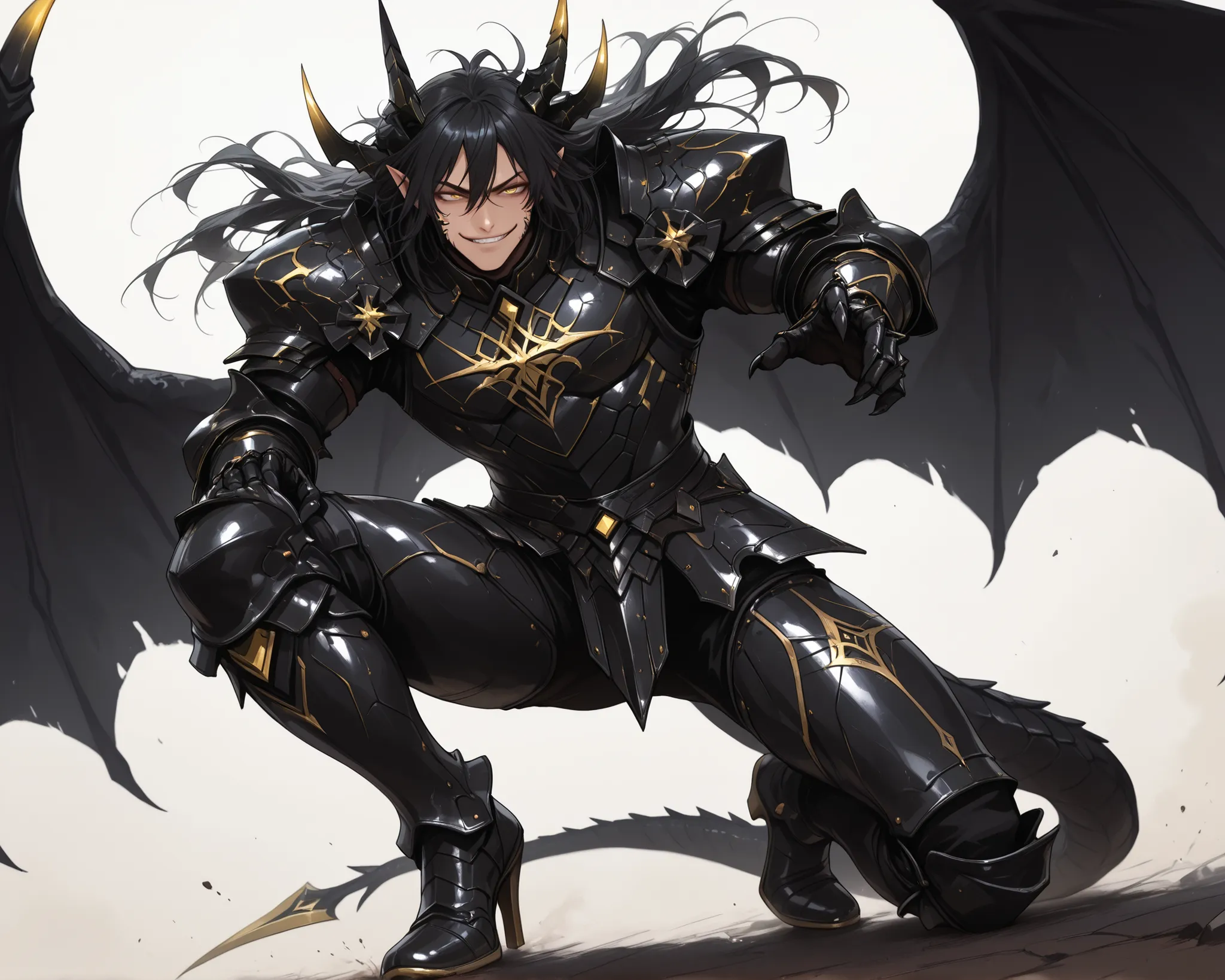 score_9, score_8_up, score_7_up, absurdres, 128K Ultra High Resolution, (masterpiece, best quality: 1. 5), high definition, highres, 8K wallpaper, CG, (((Anime))), (1 male), solo, lean body, (masculine), (floating in the air), weredragon, japanese anime st...